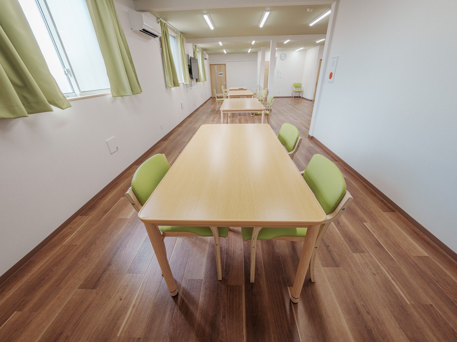 明るい共有スペース