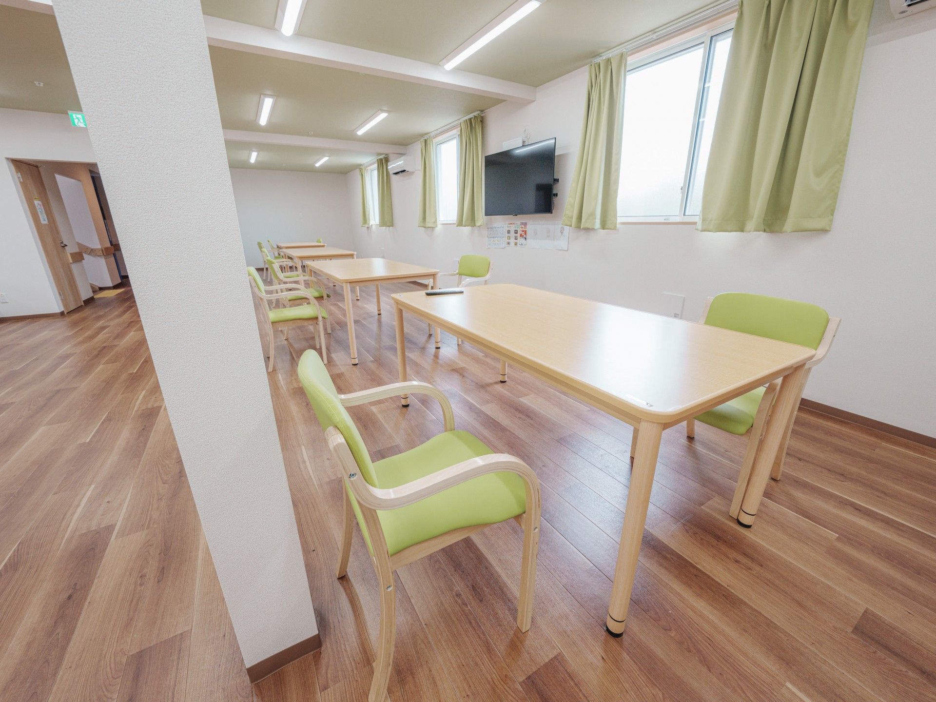 明るい共有スペース