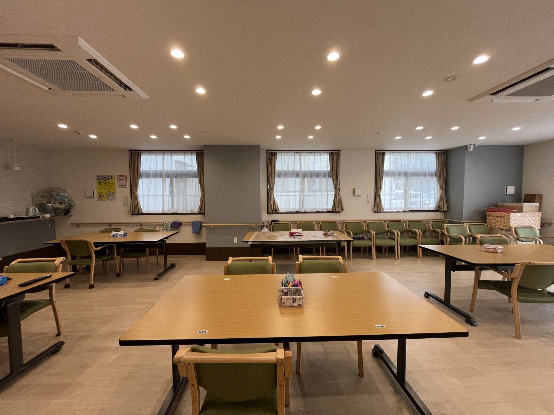 明るい共有スペース