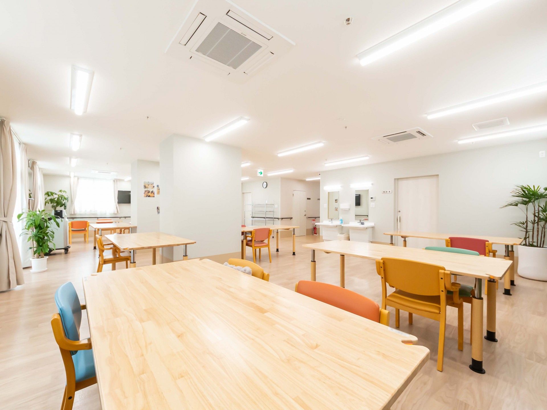 明るい共有スペース