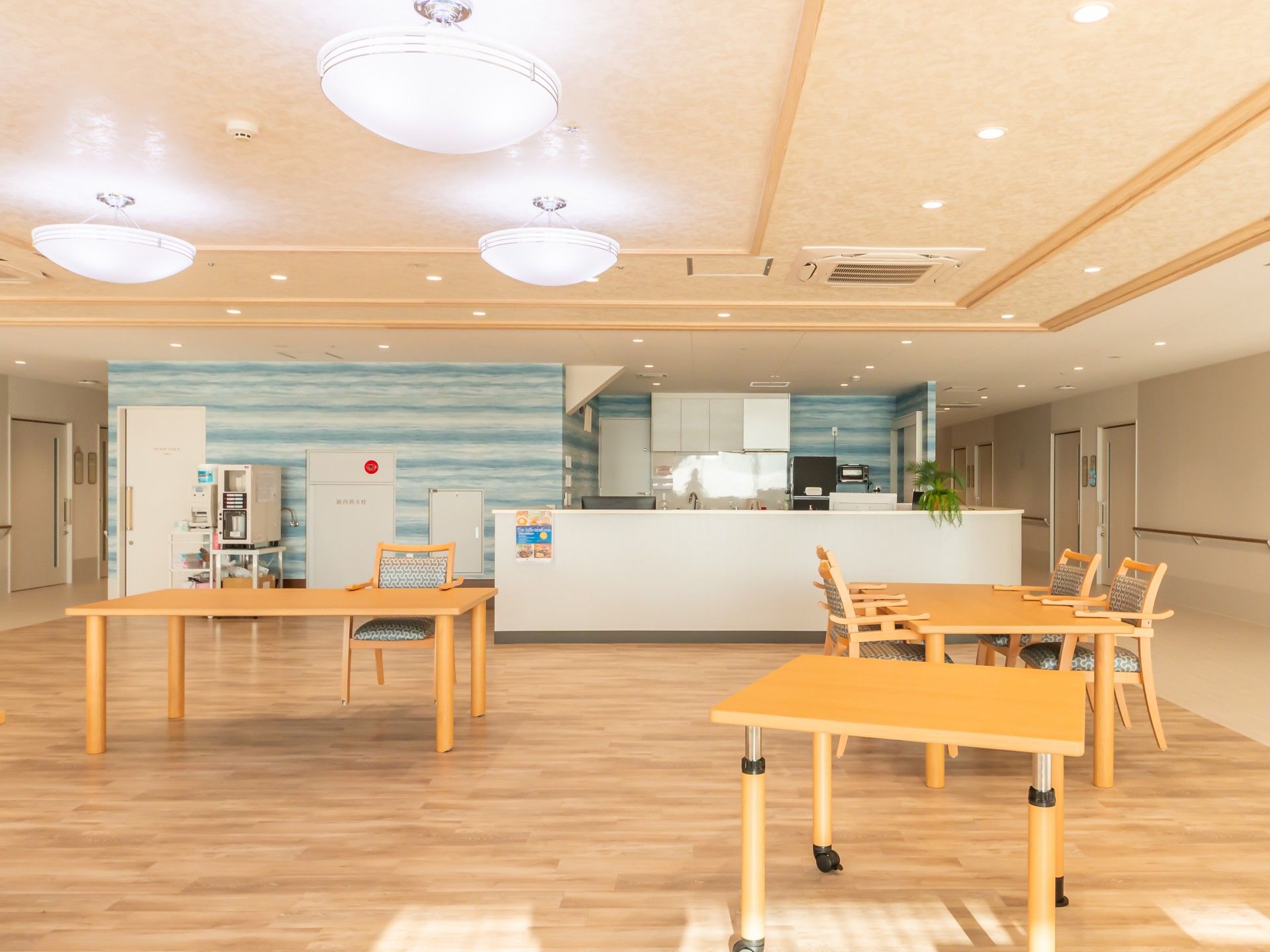 明るい共有スペース