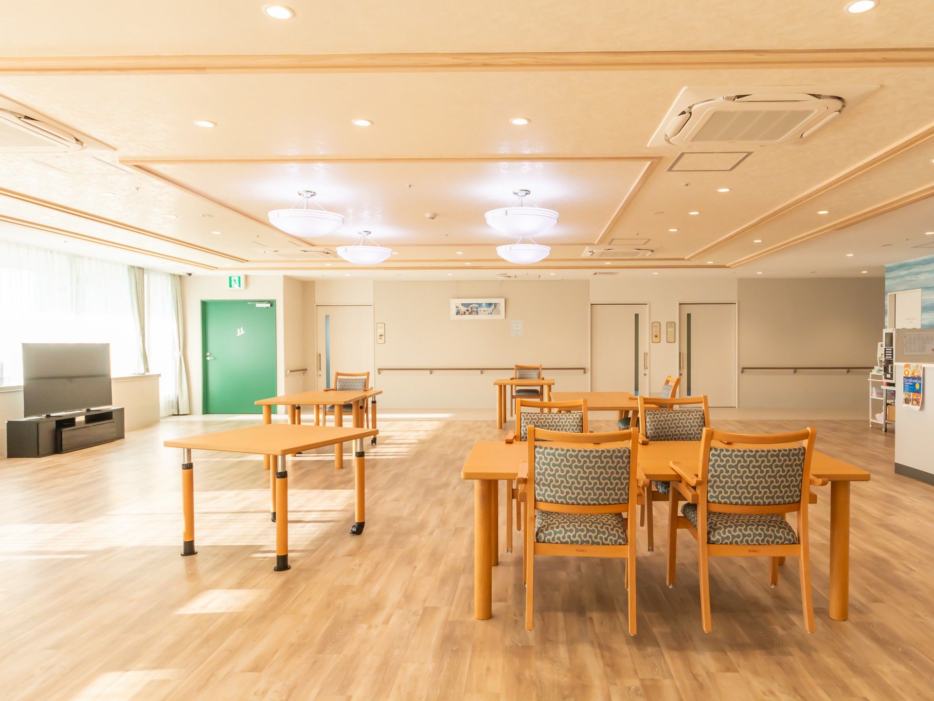 明るい共有スペース