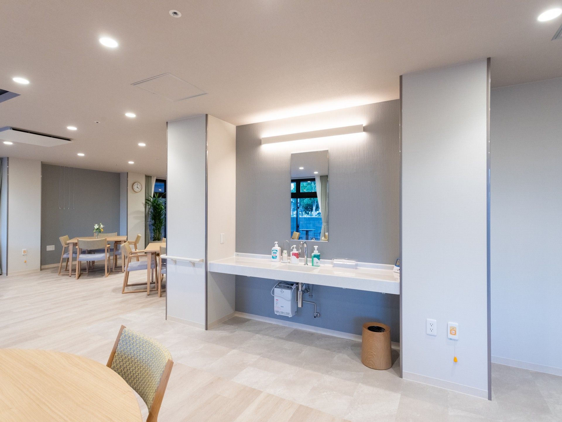 清潔な洗面スペース