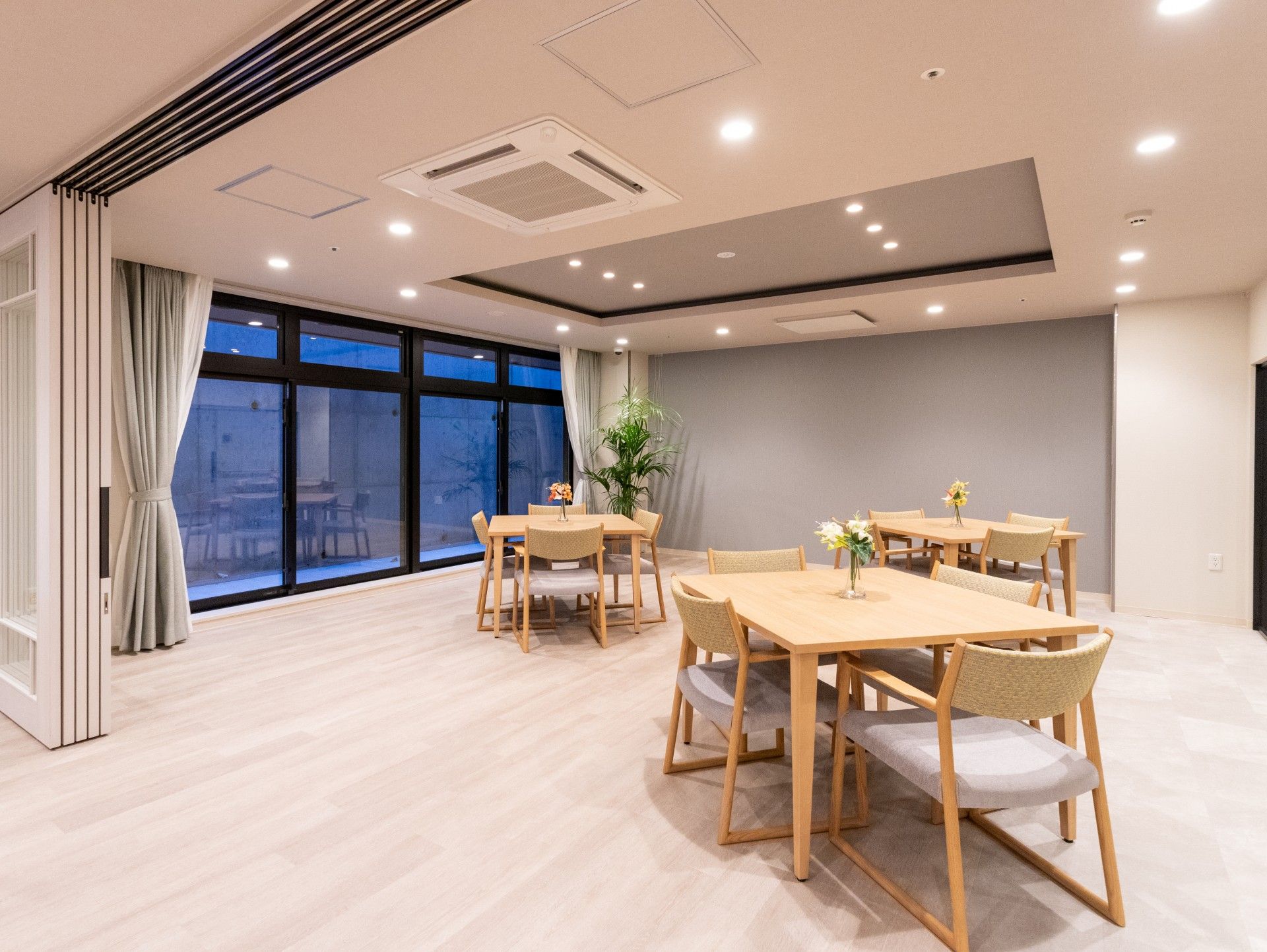 明るい共有スペース