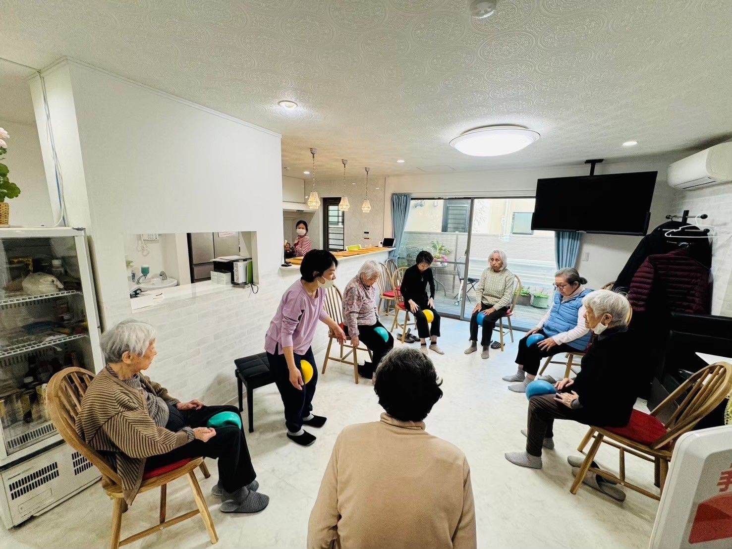 みんなで体操を楽しむ部屋