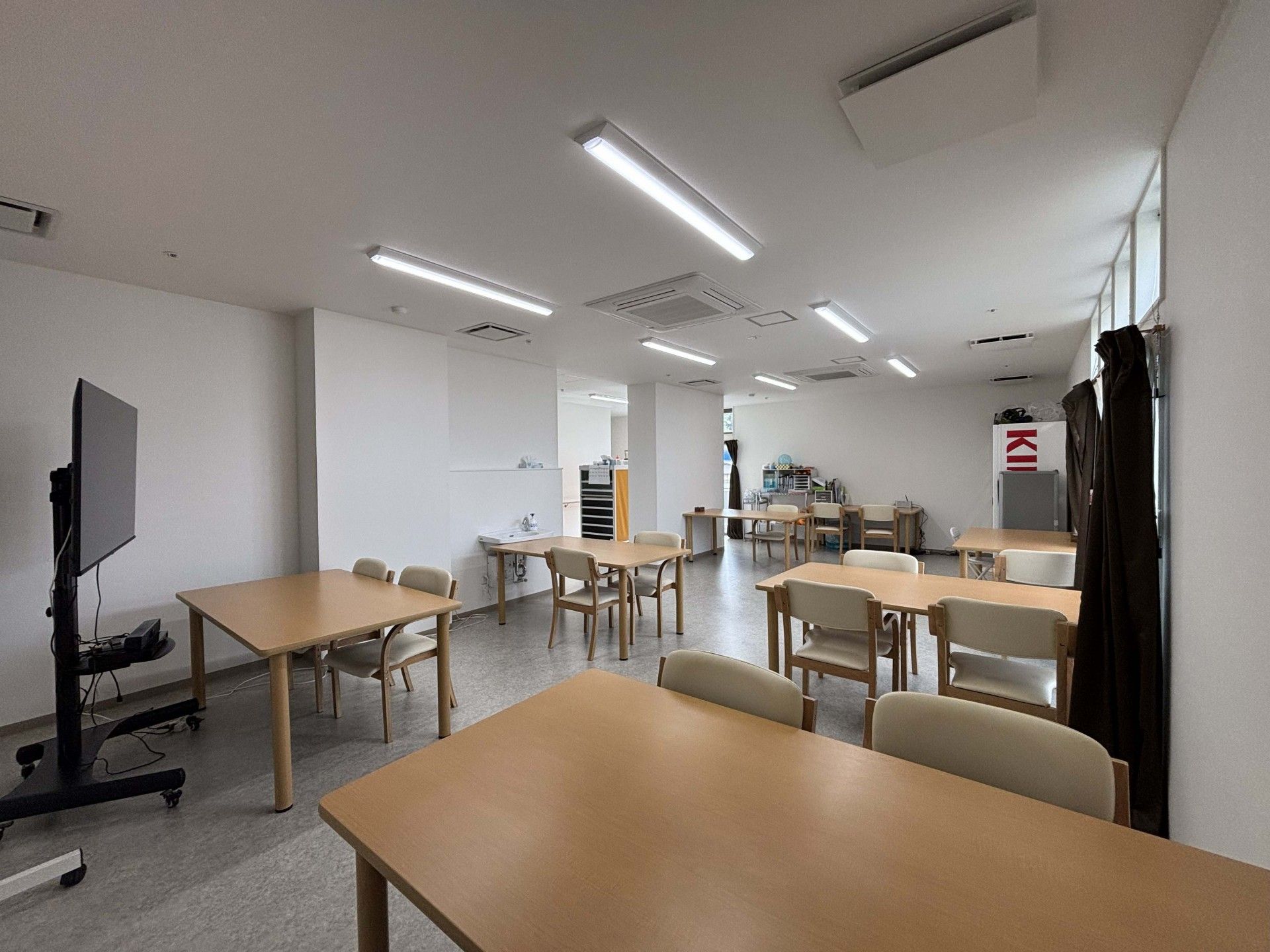 明るい共有スペース