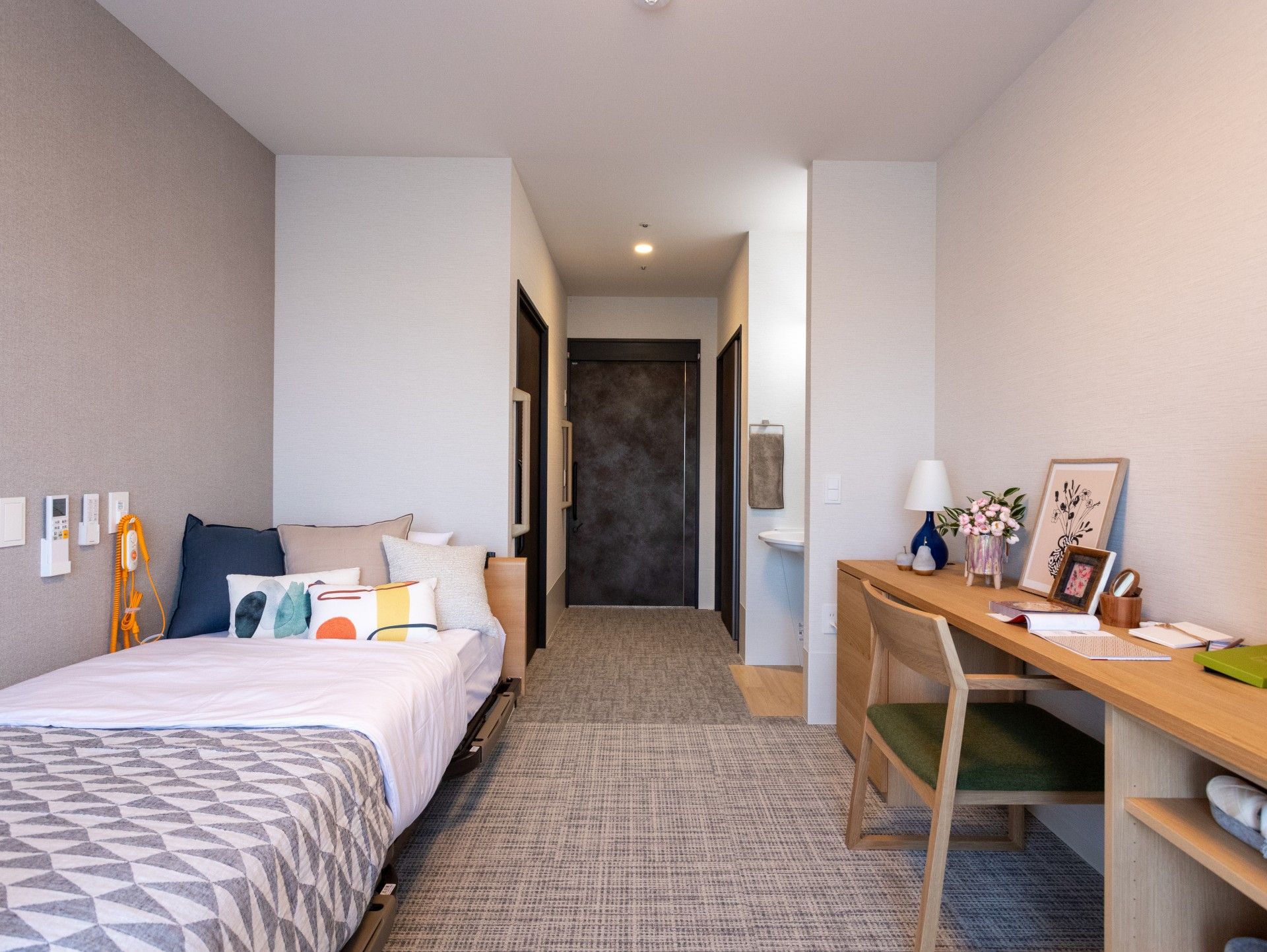 落ち着いた個室の様子