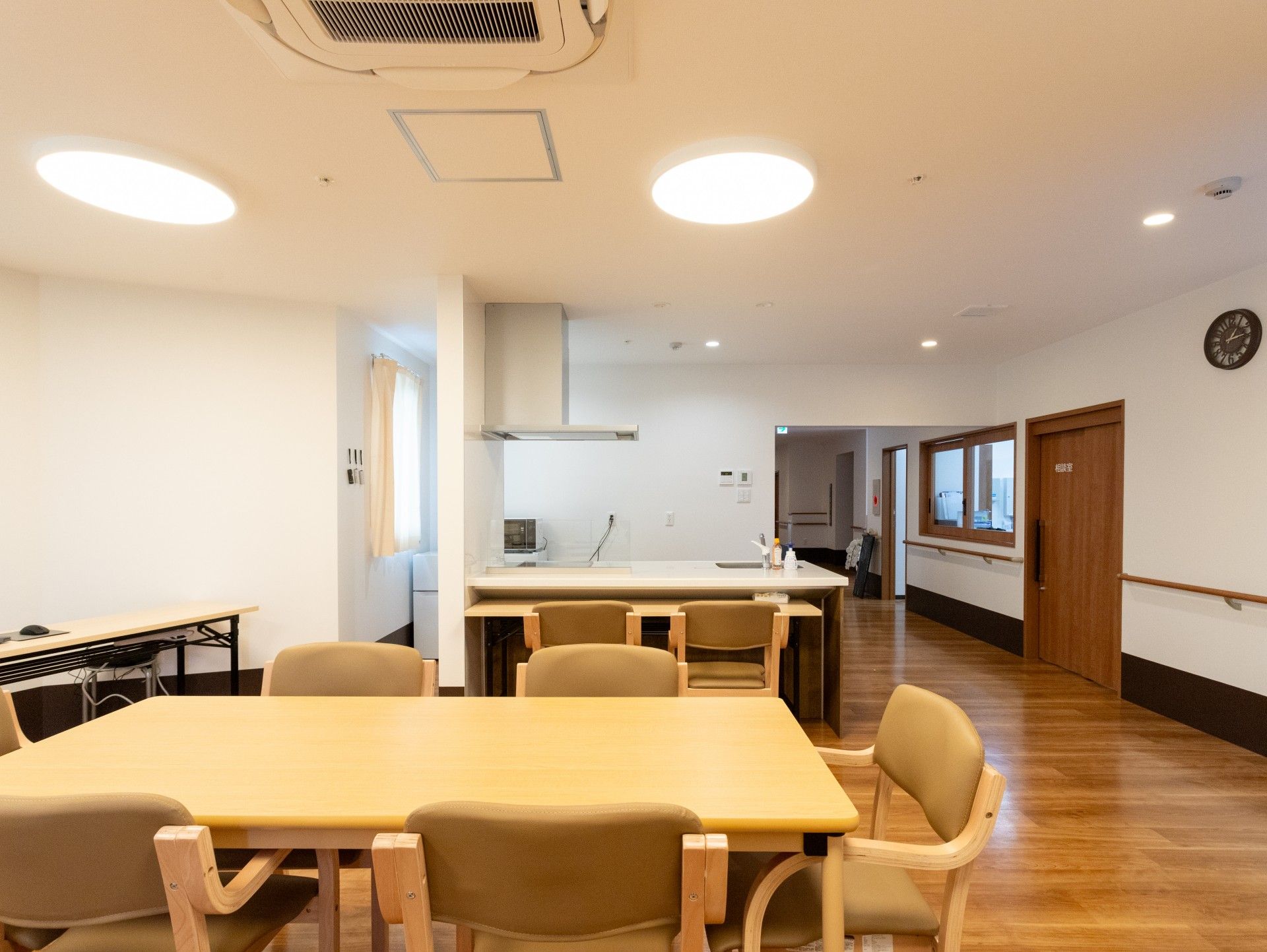 明るい共有スペース