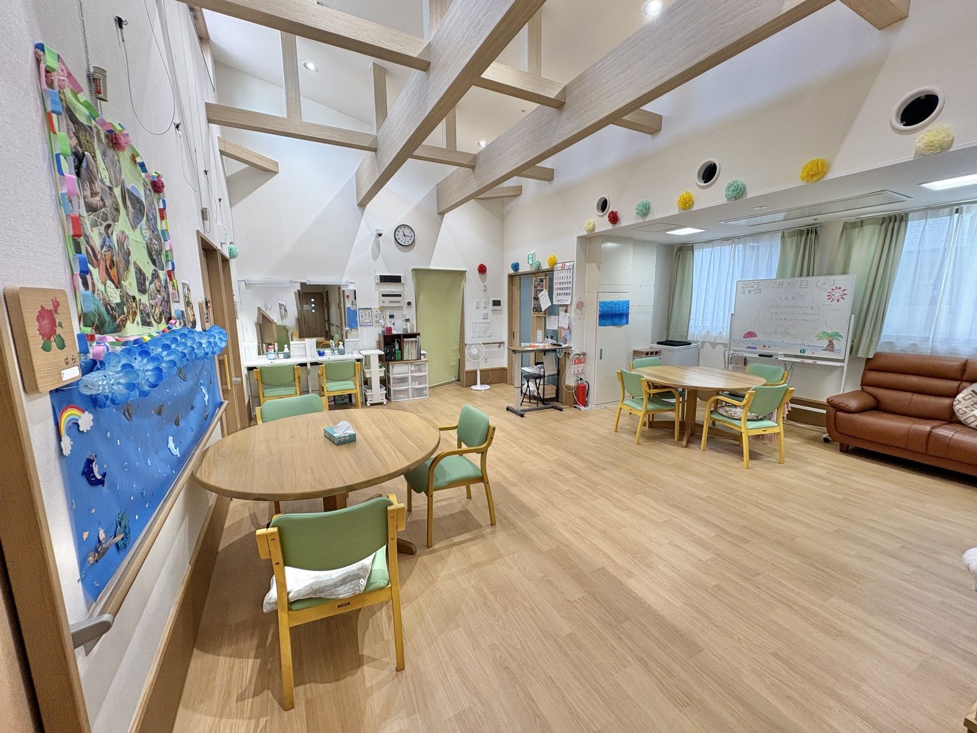 明るい共有スペース