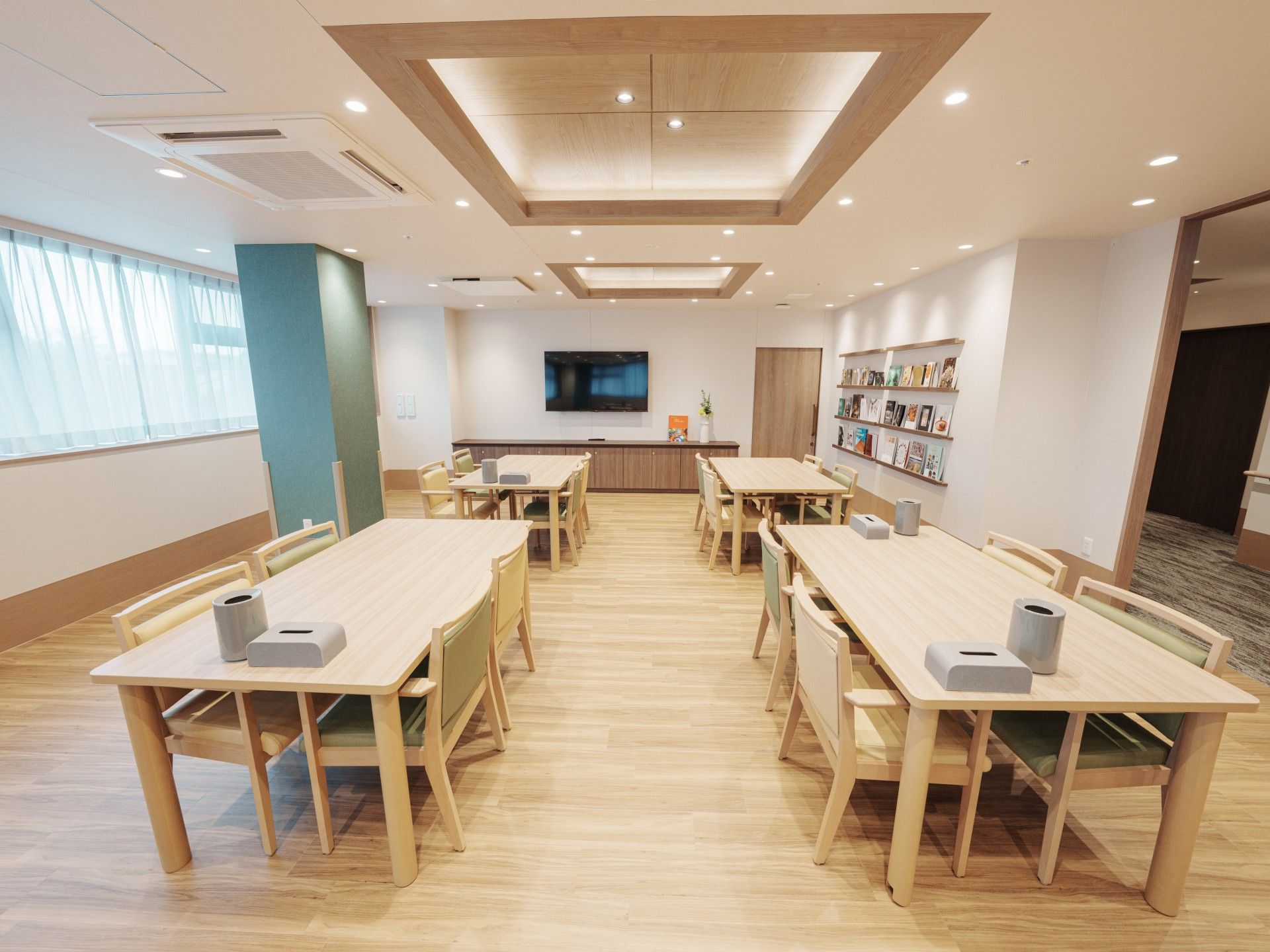 明るい共有スペース