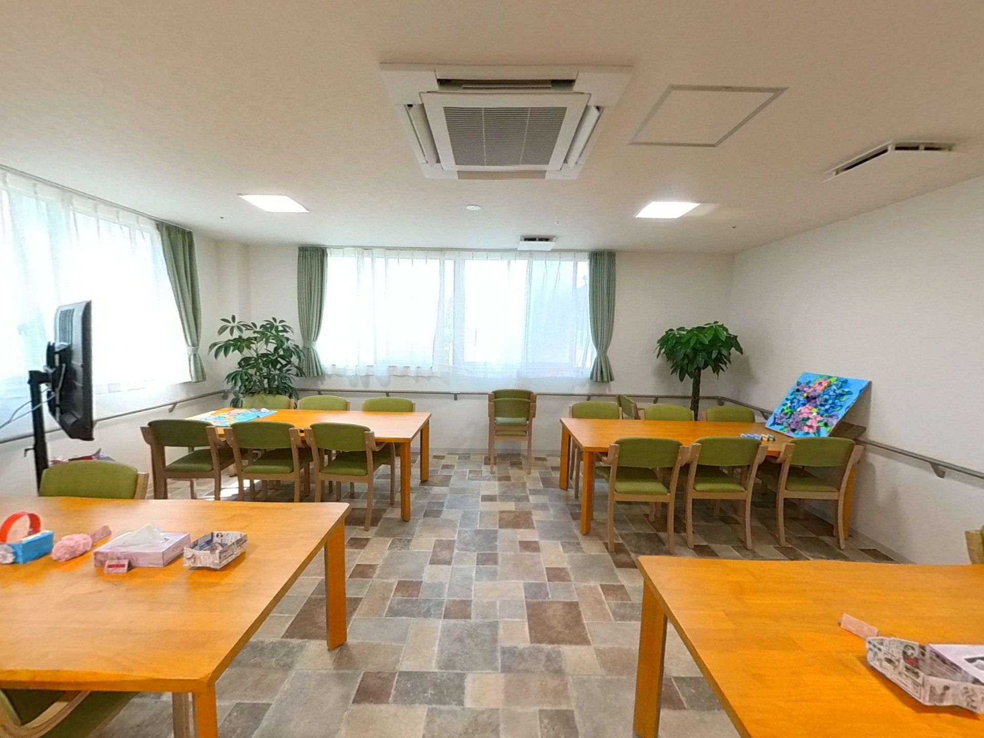 明るい共有スペース