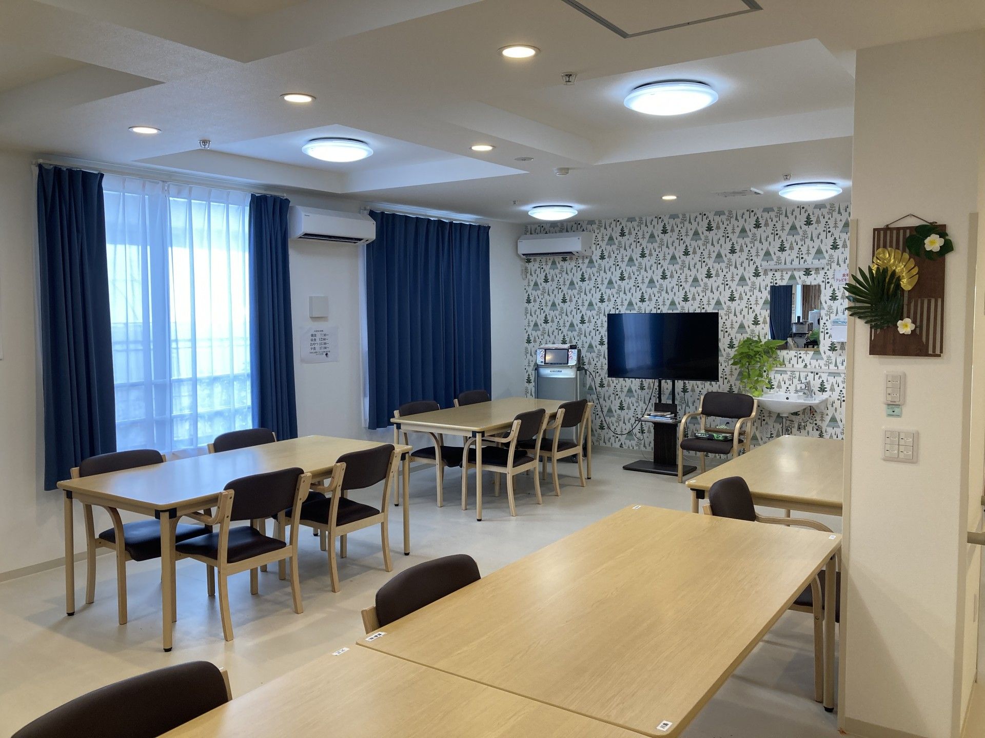 明るい共有スペース