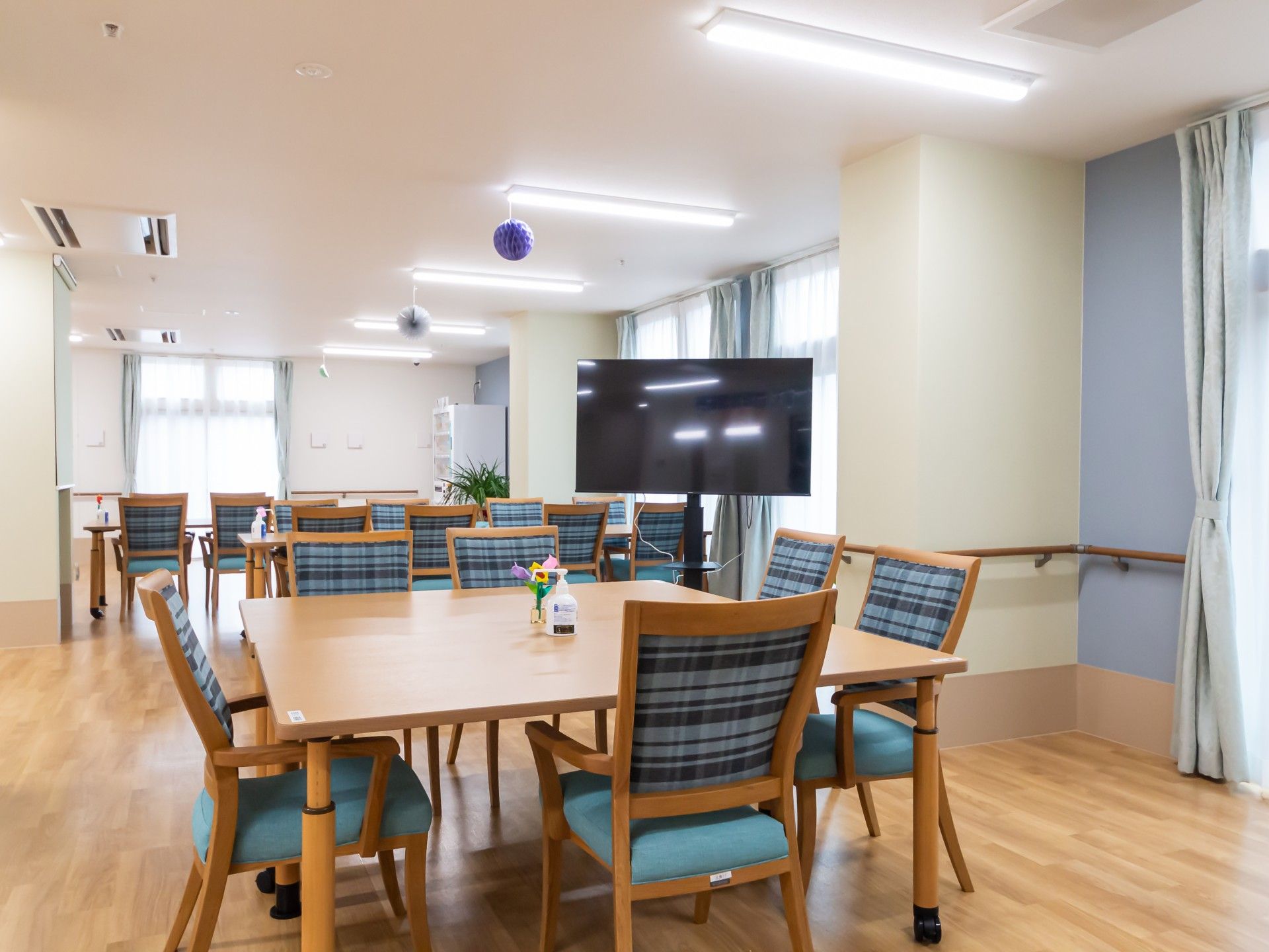 明るい共有スペース