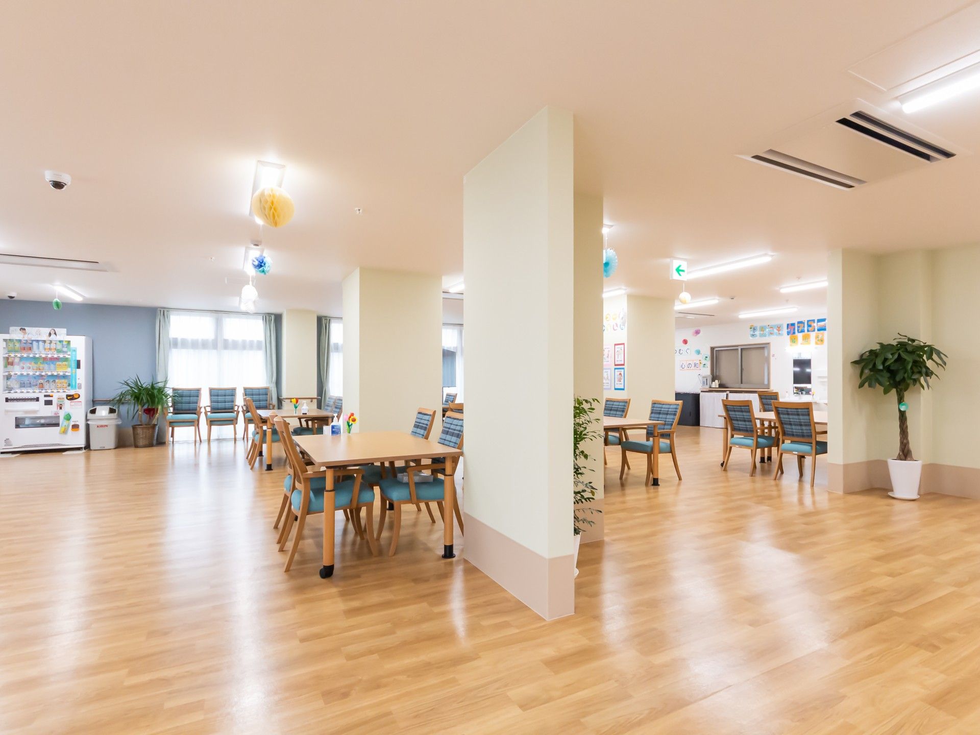 明るい共有スペース