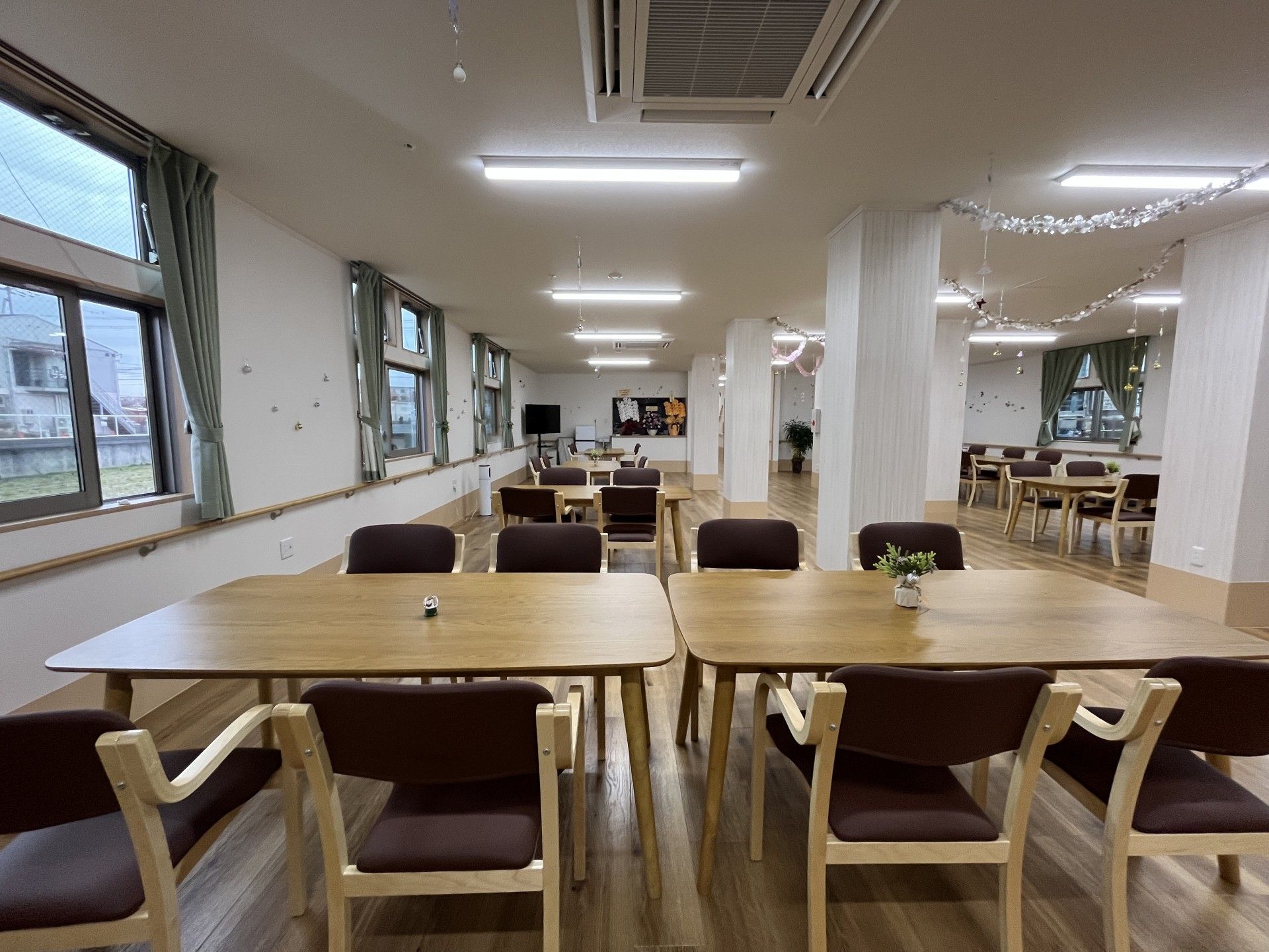 明るい共有スペース