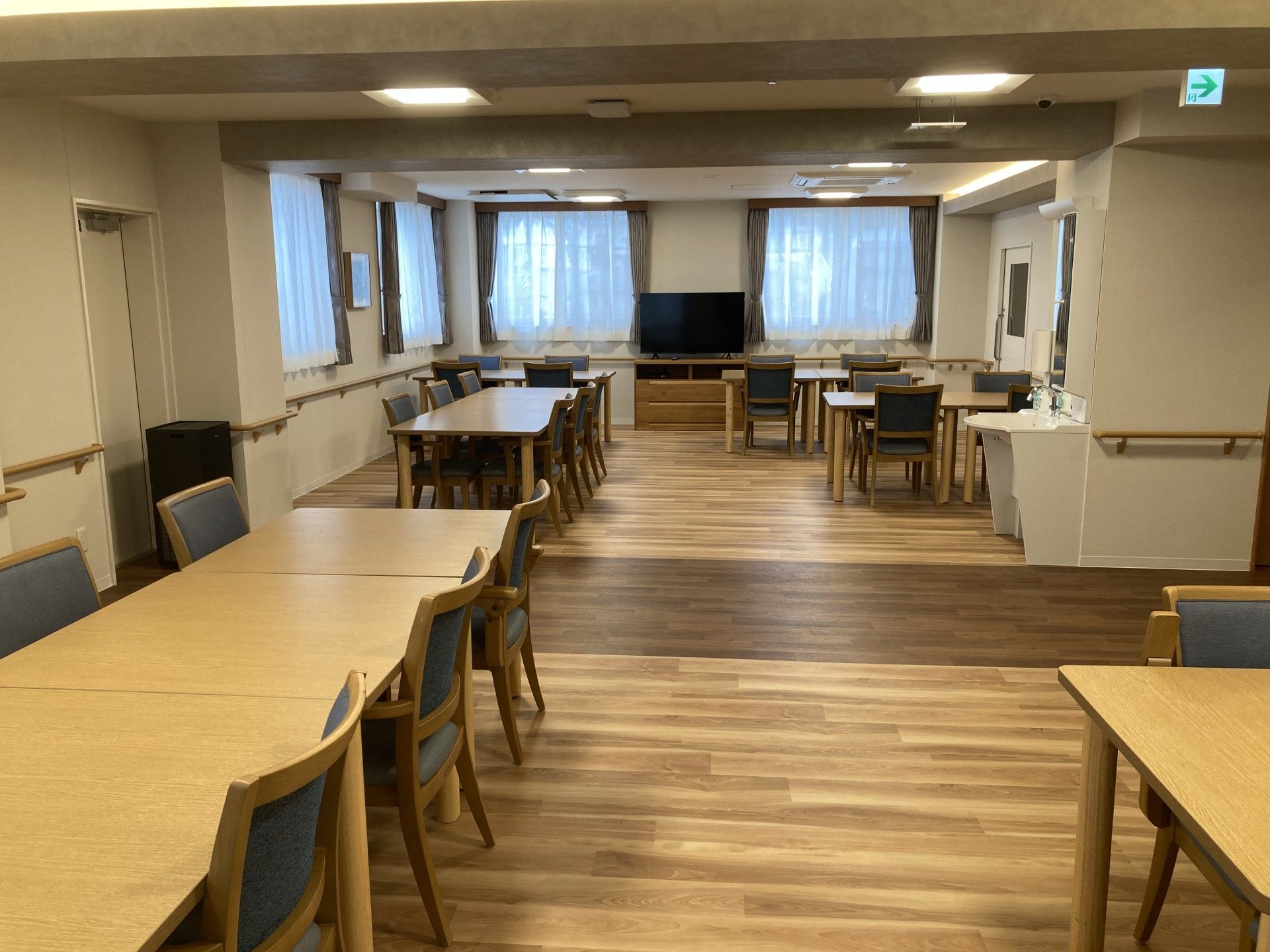 明るい共有スペース