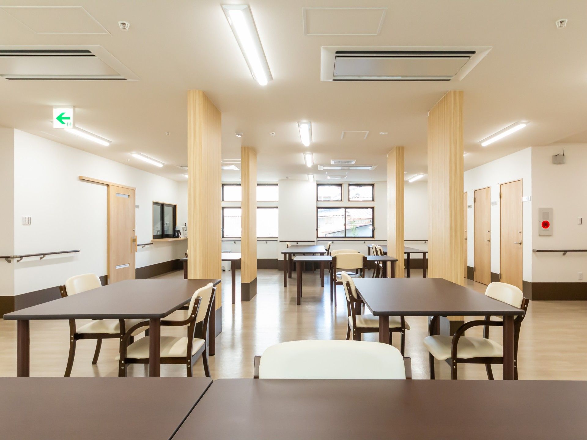 明るい共有スペース