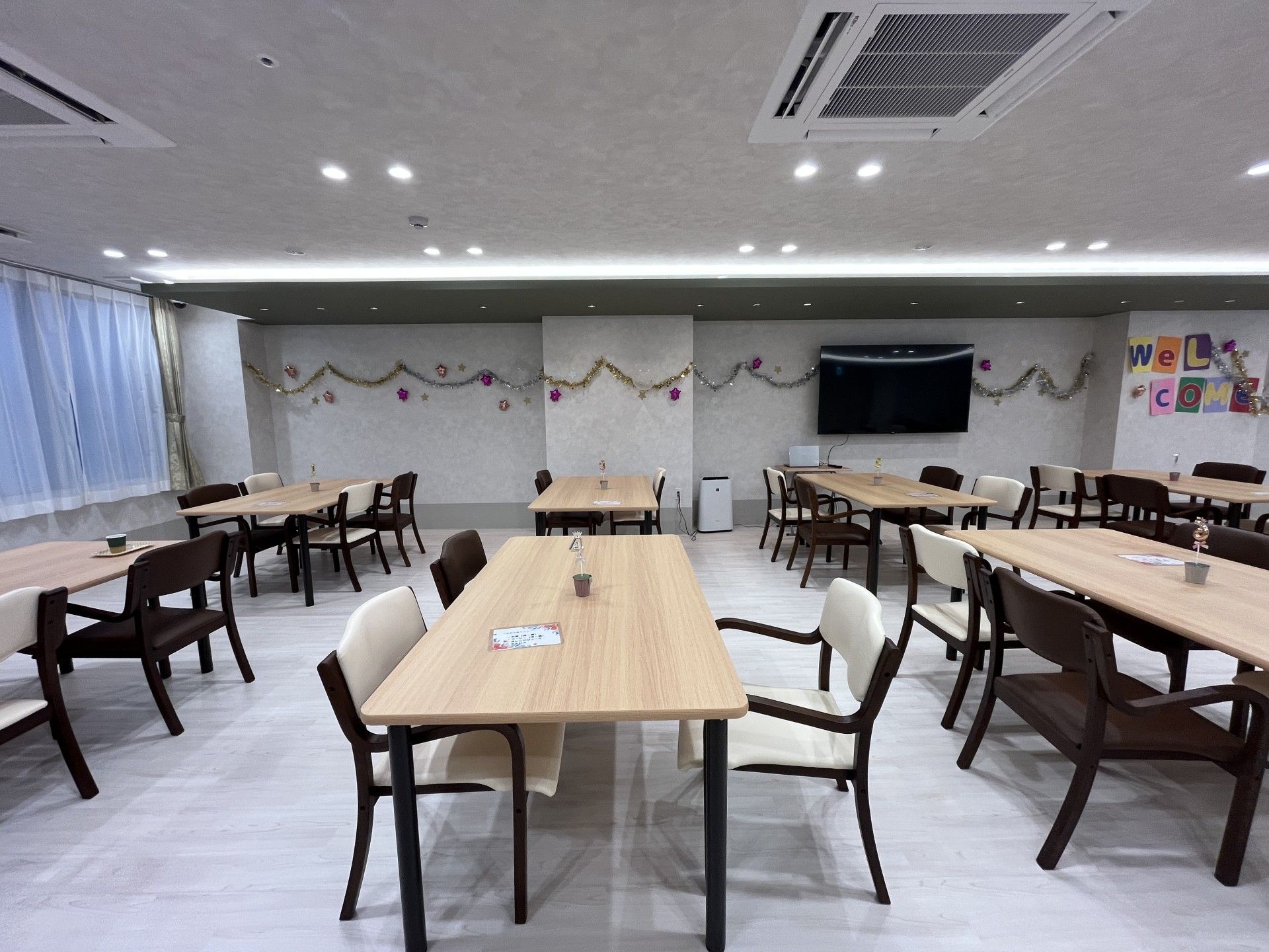 明るい共有スペース