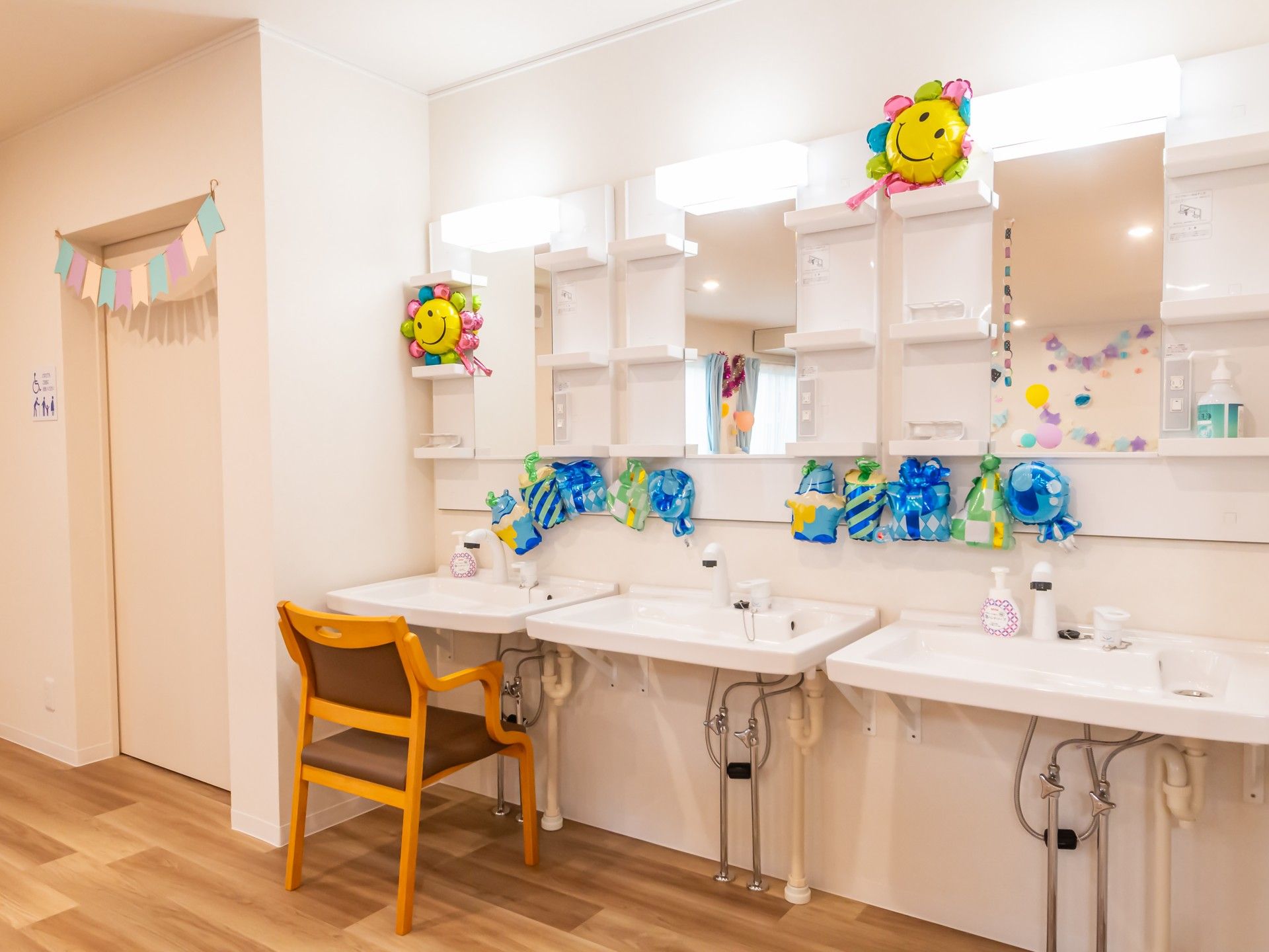 明るい洗面スペース