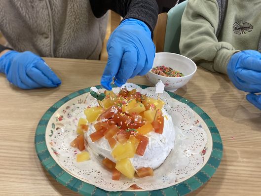 クリスマスケーキ作り