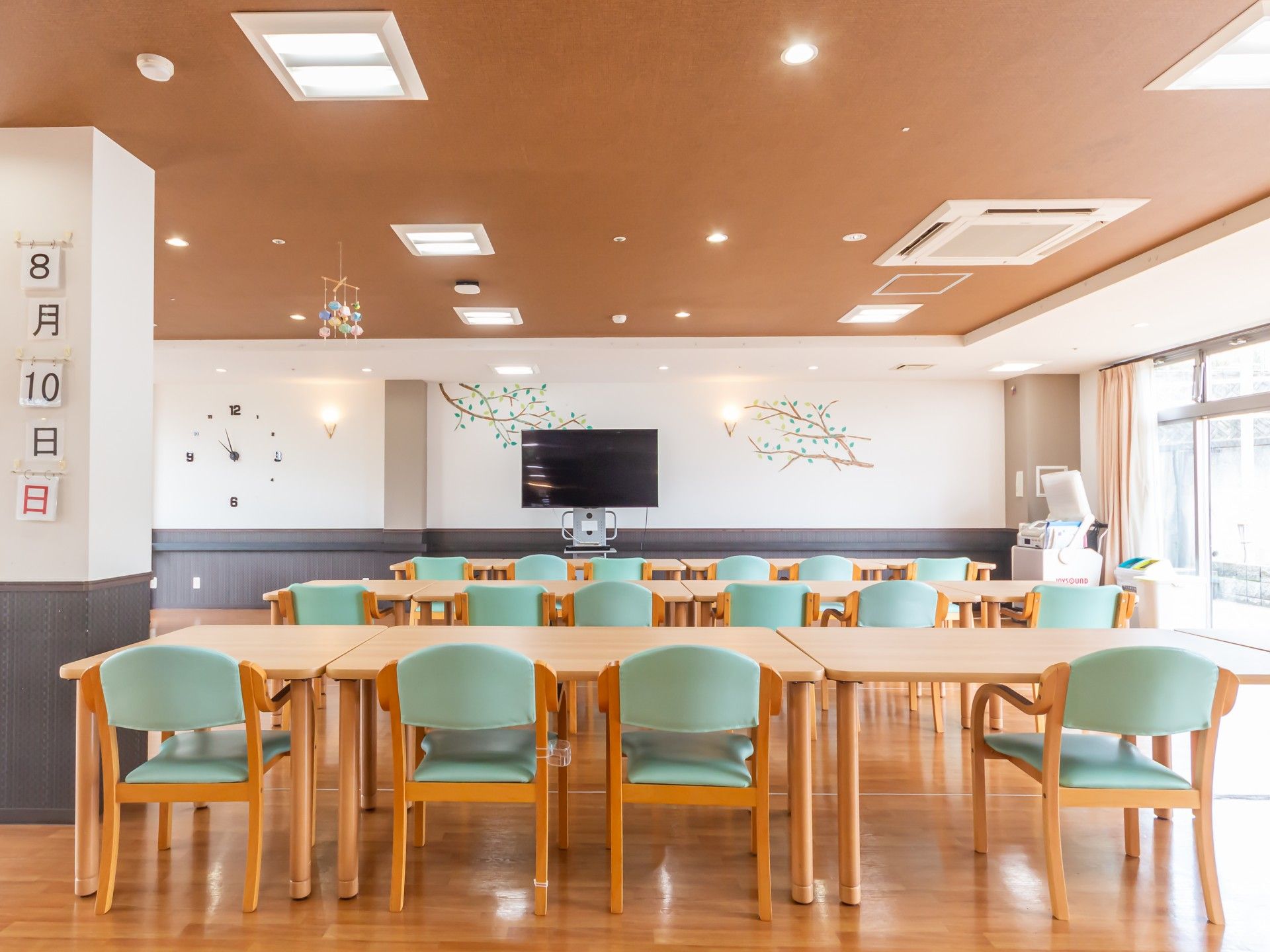 明るい共有スペース