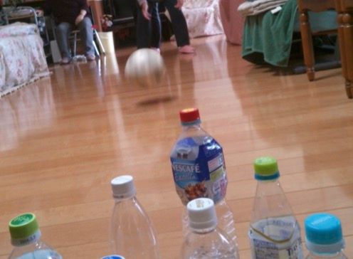 ボール遊びを楽しむ居室