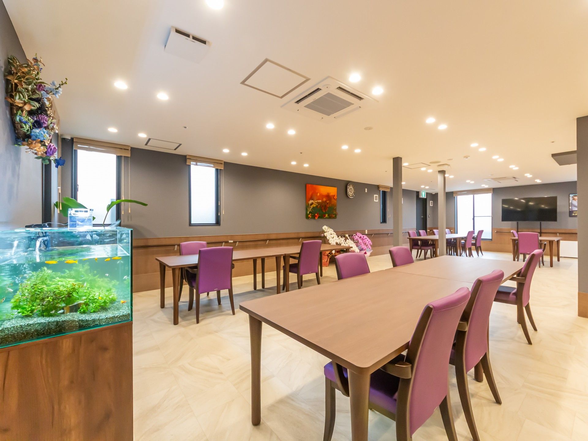 明るい共有スペース