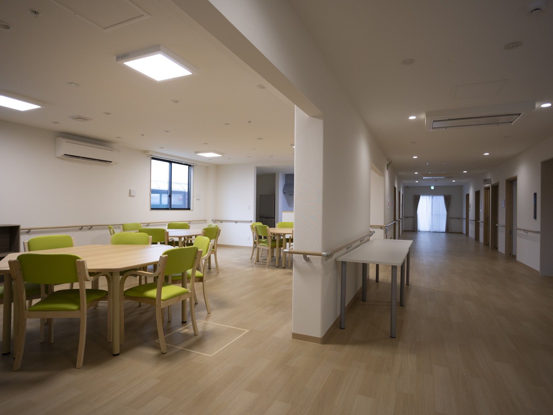 明るい共有スペース