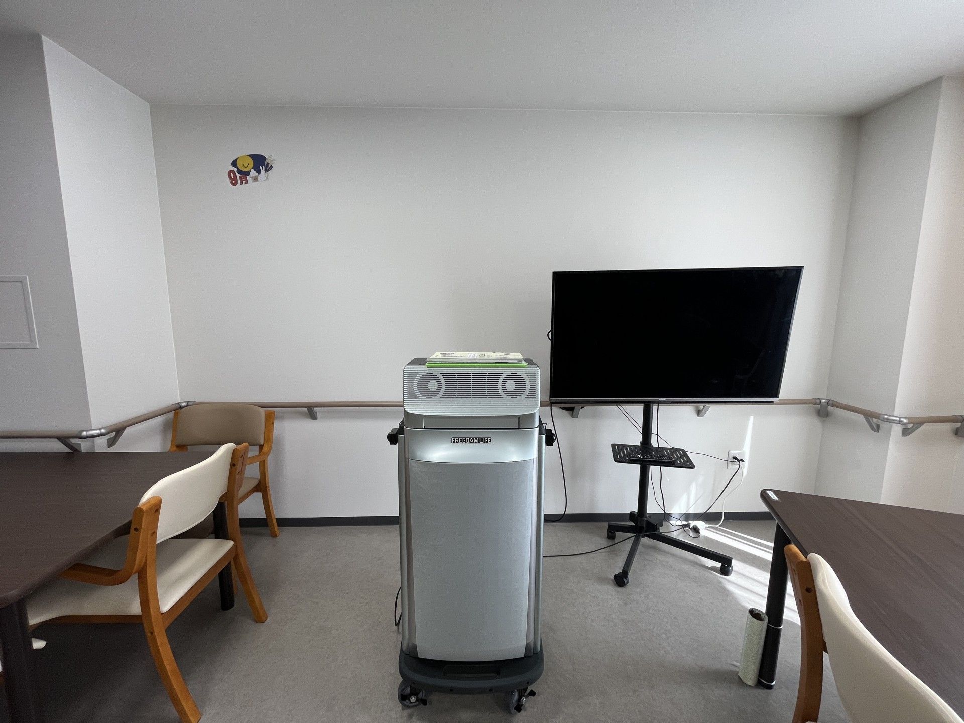 テレビと空気清浄機のある部屋