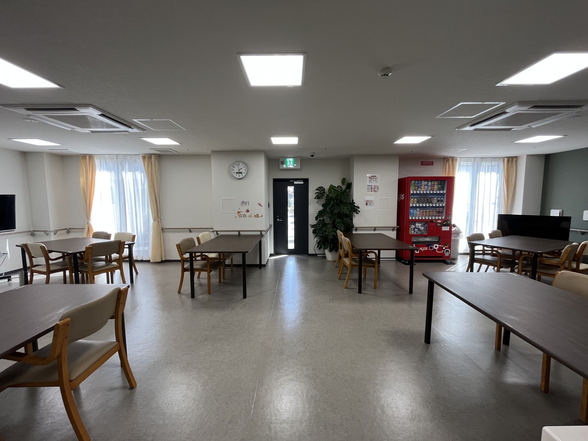 明るい共有スペース