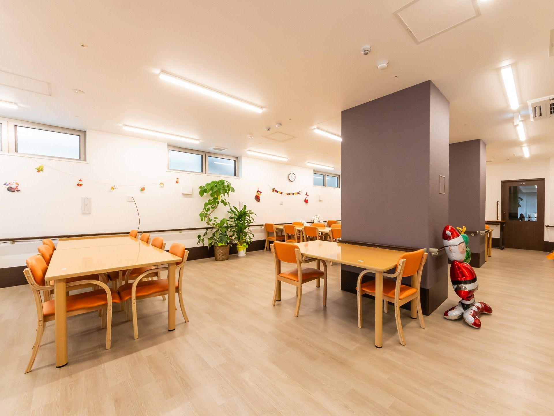 明るい共有スペース