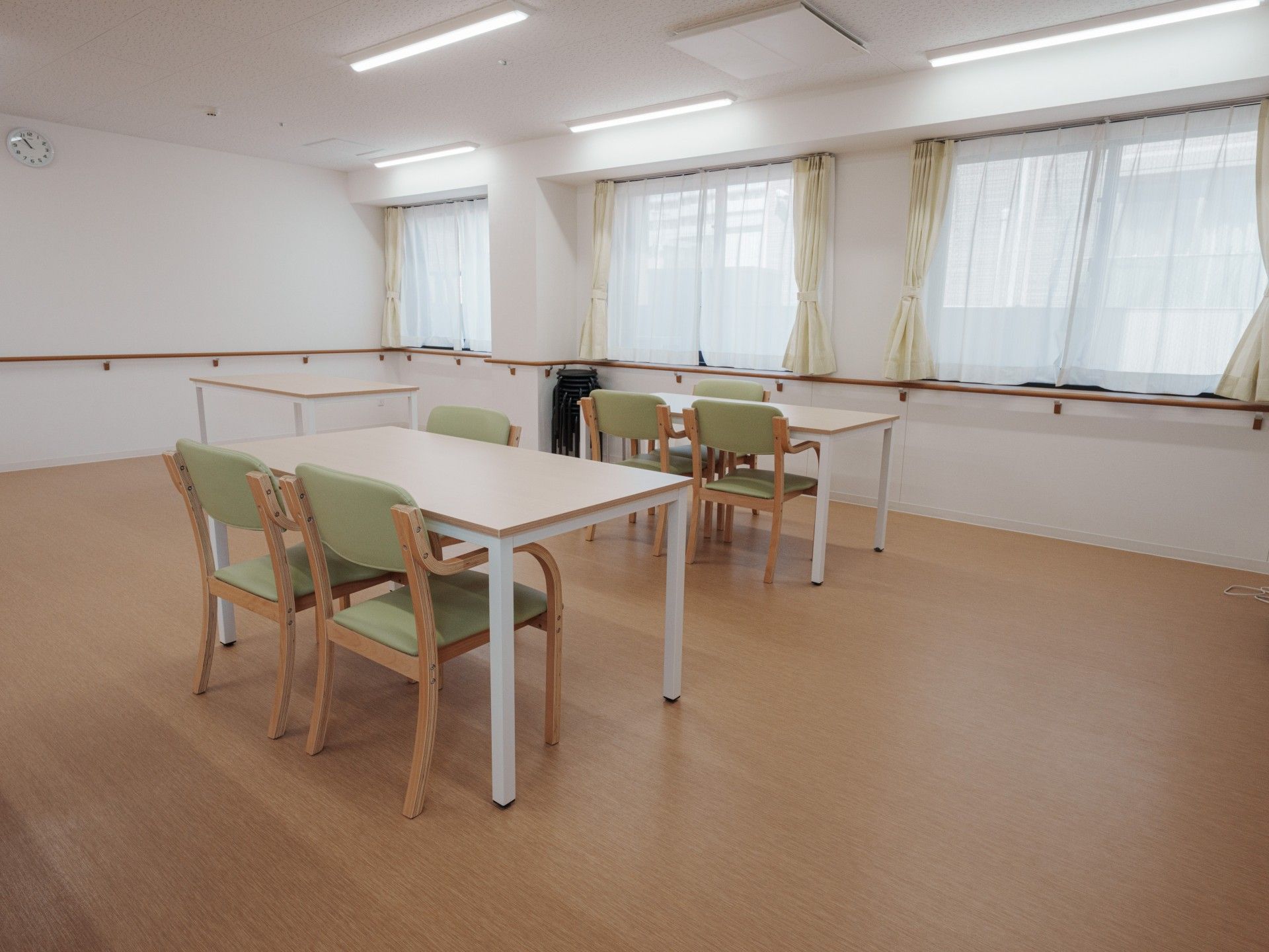 明るい共有スペース