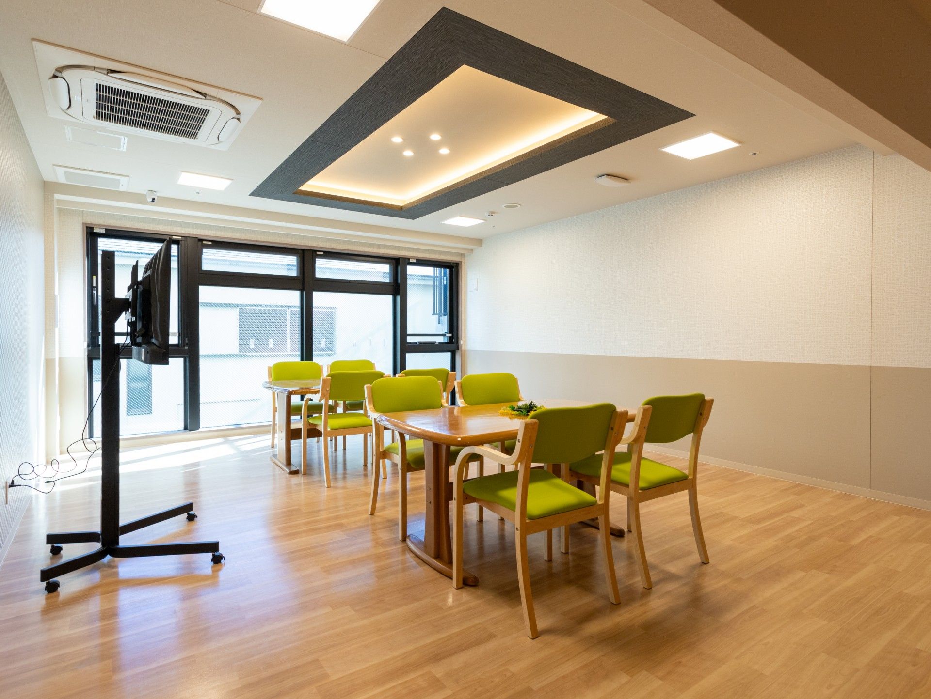 明るい共有スペース