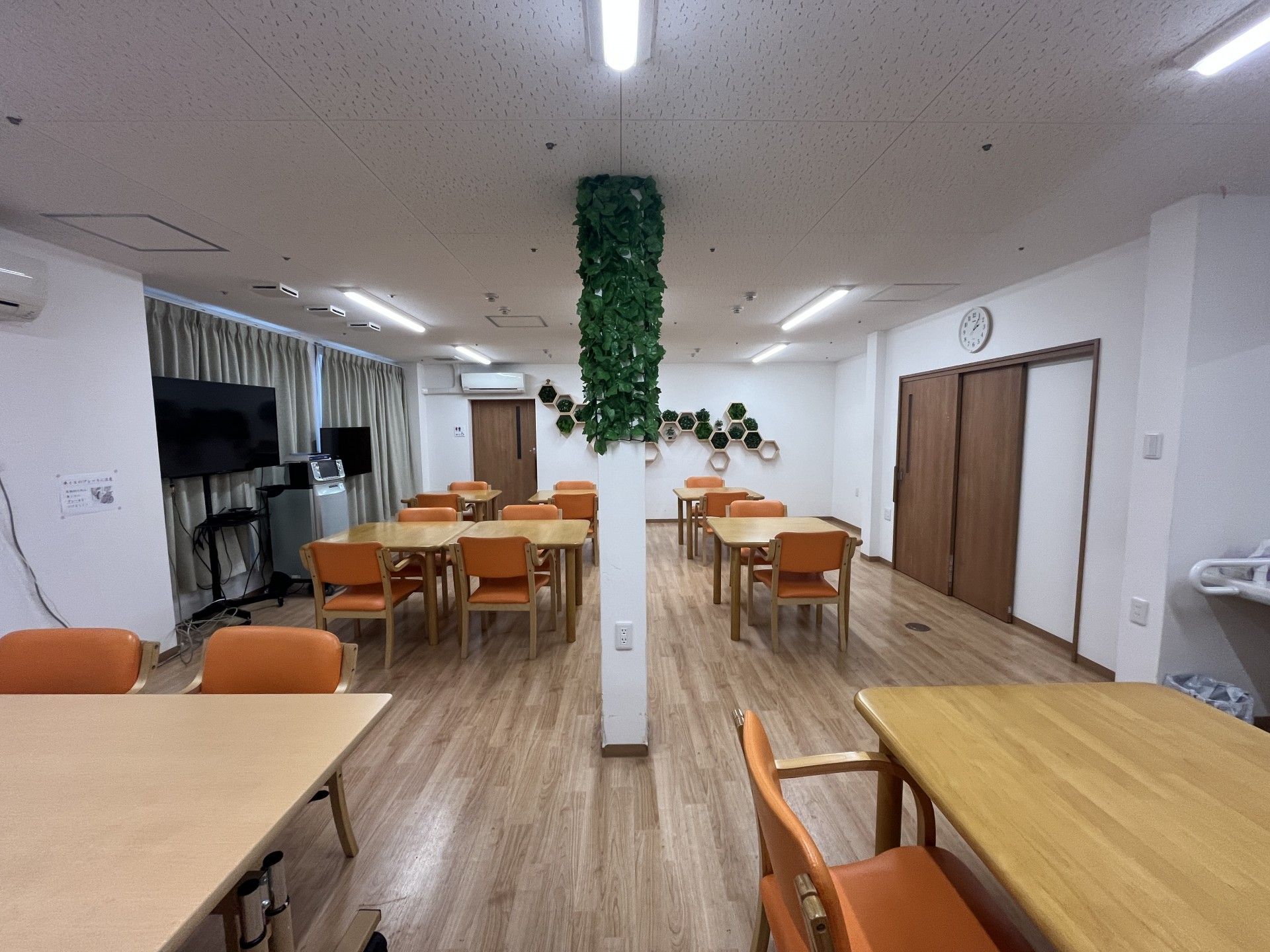 明るい共有スペース