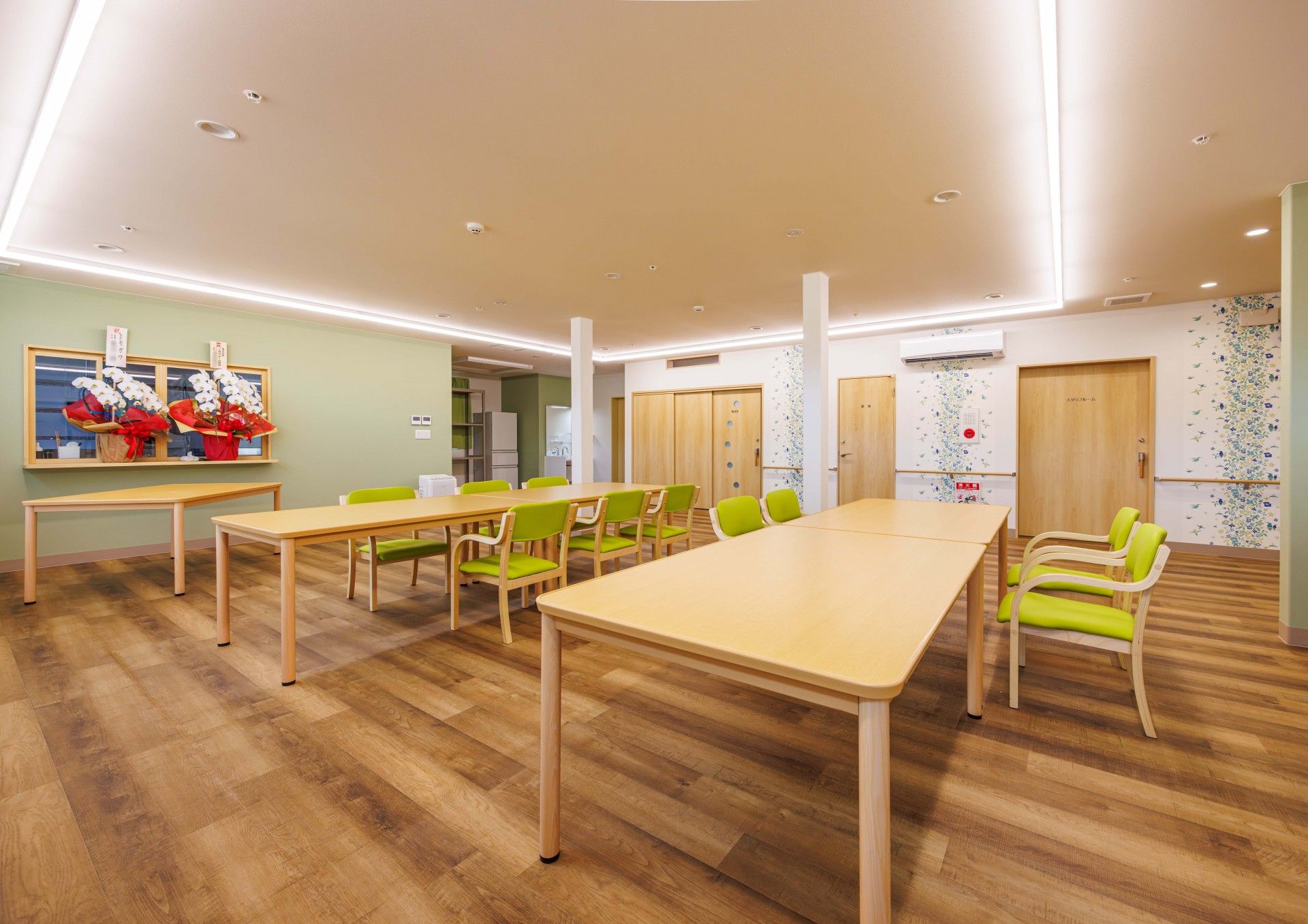 明るい共有スペース