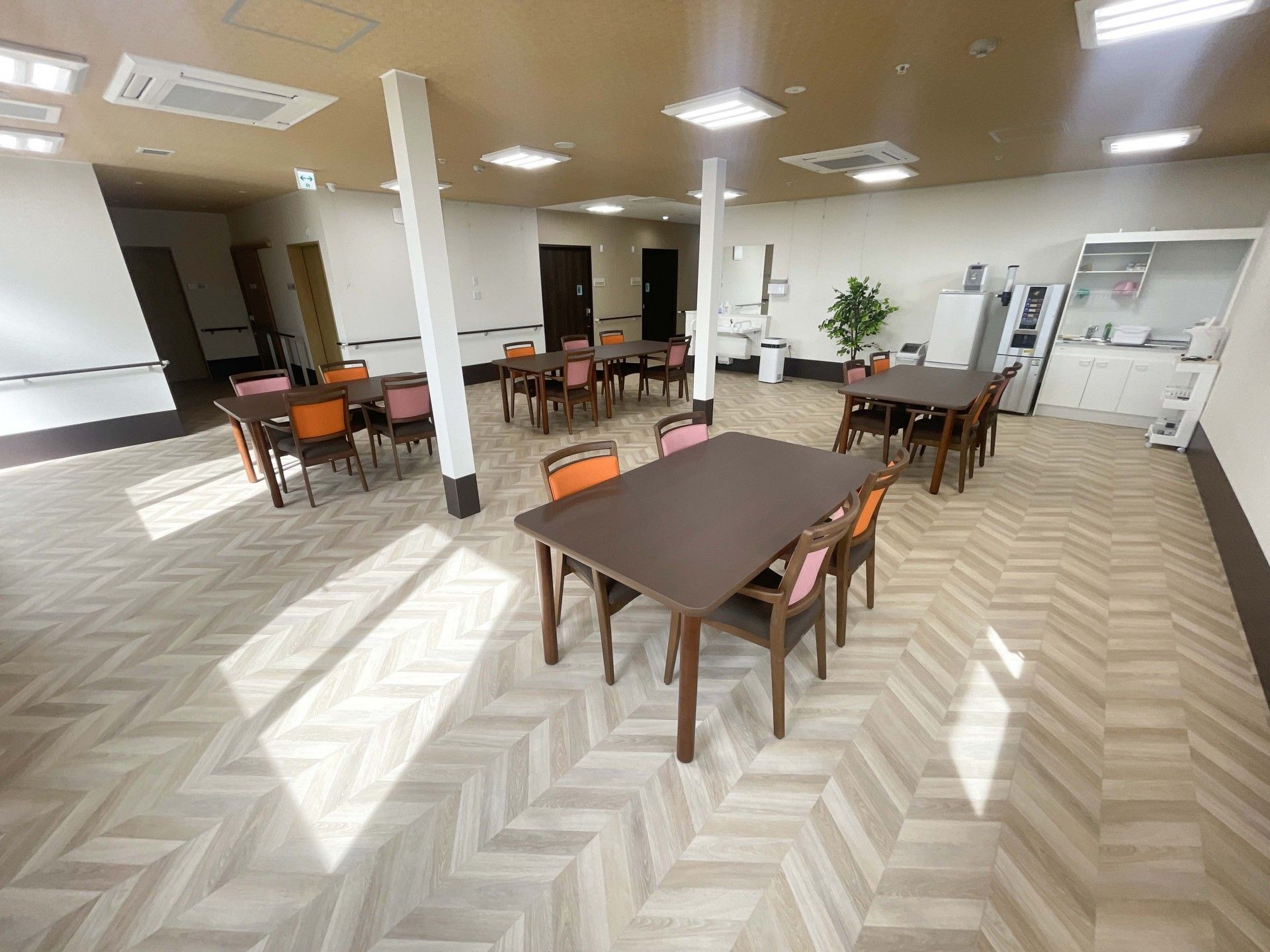 明るい共有スペース