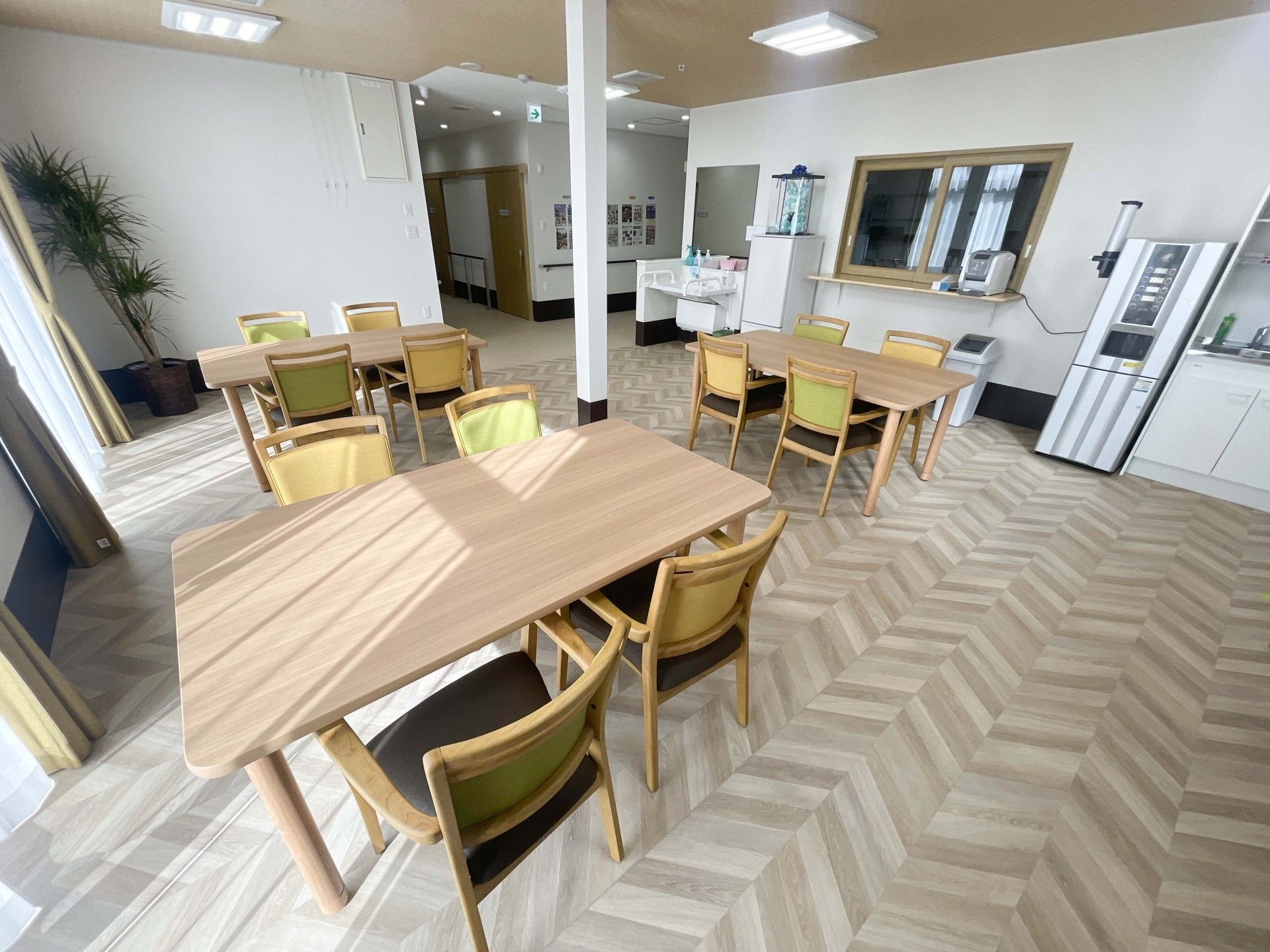 明るい共有スペース