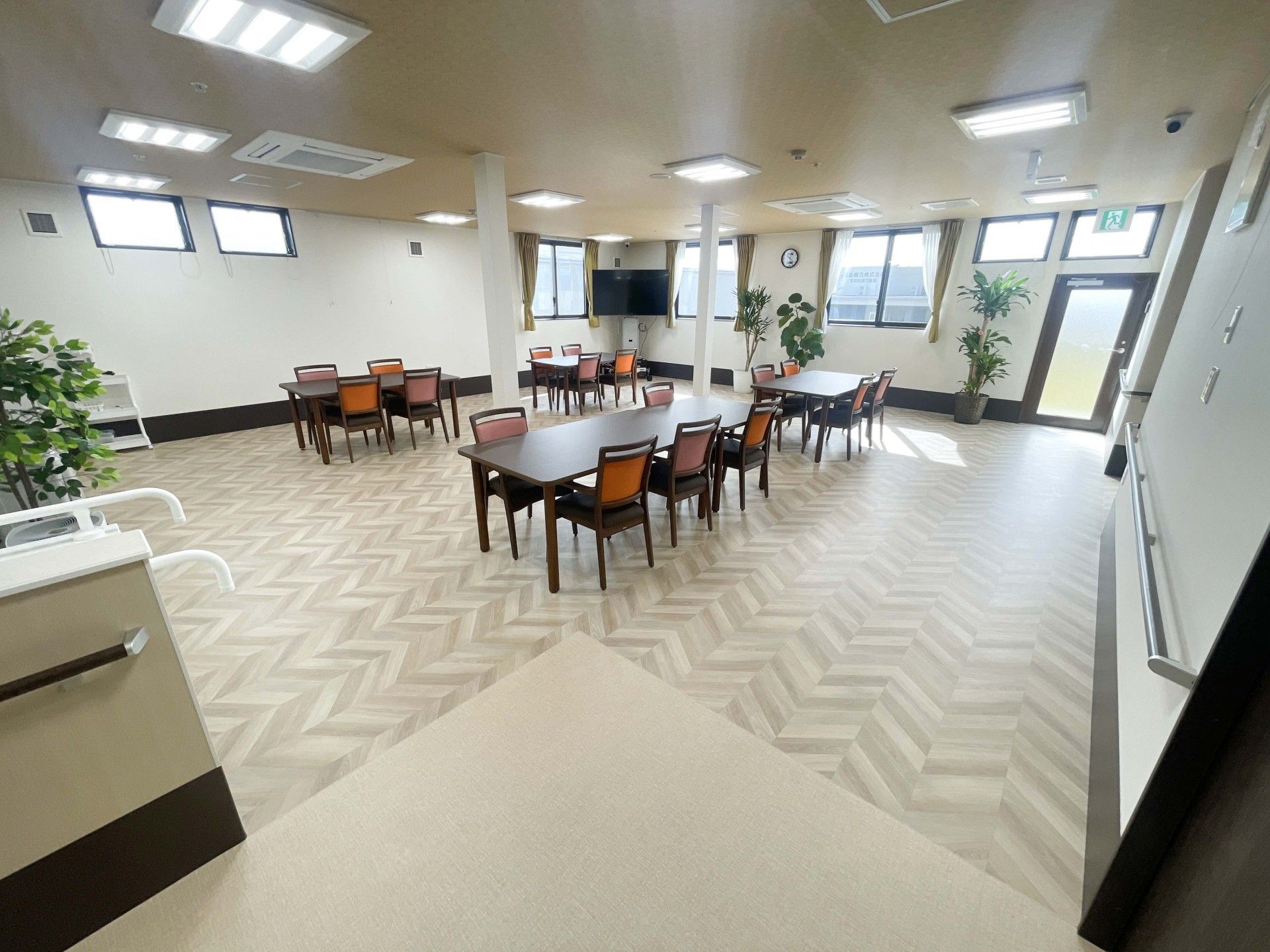明るい共有スペース