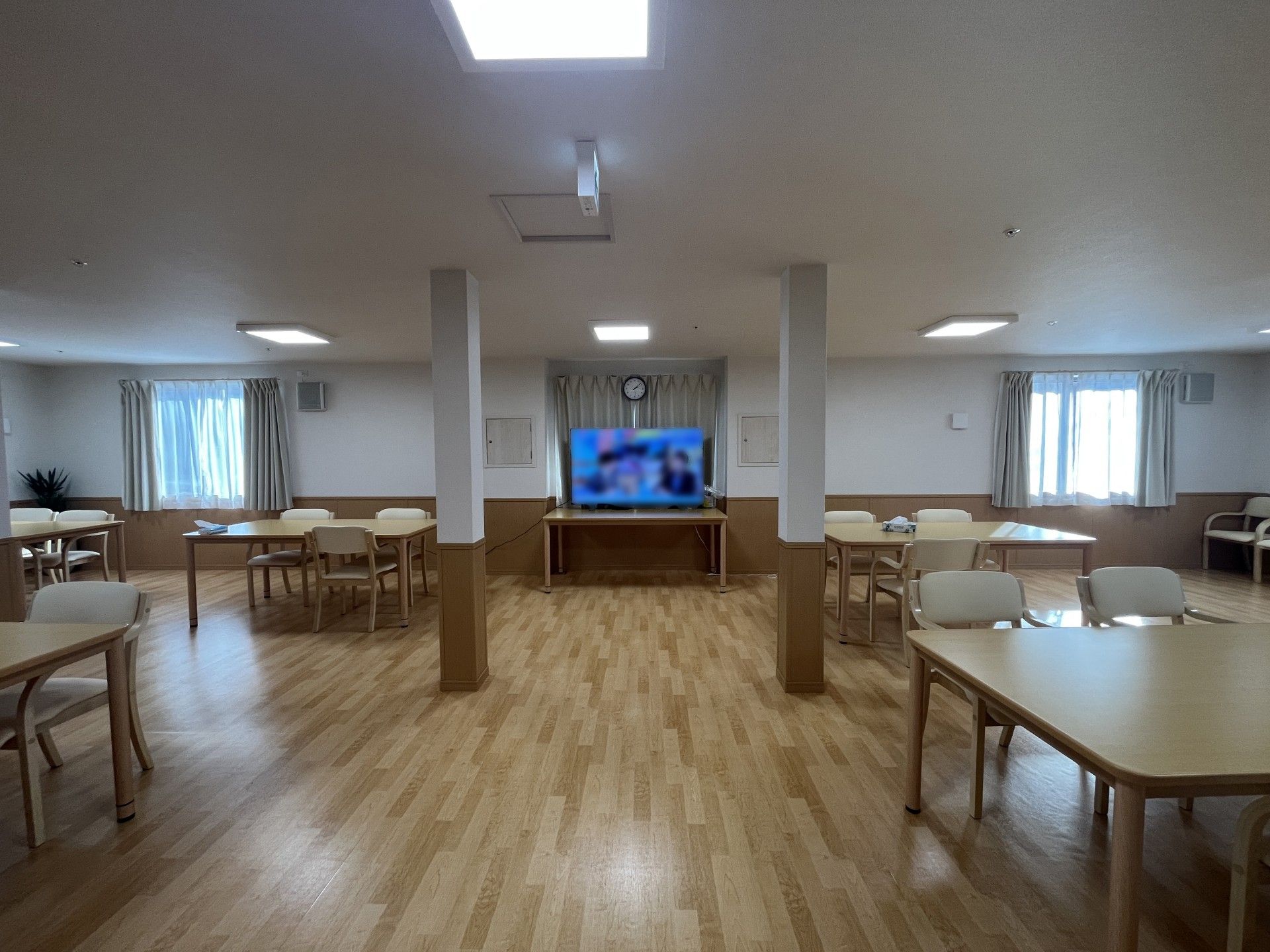 明るい共有スペース