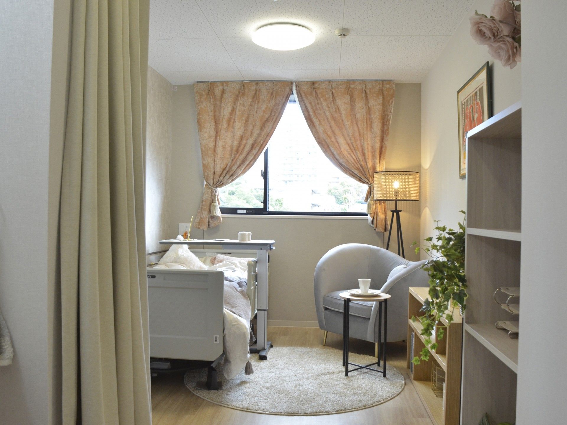 落ち着いた個室の一角