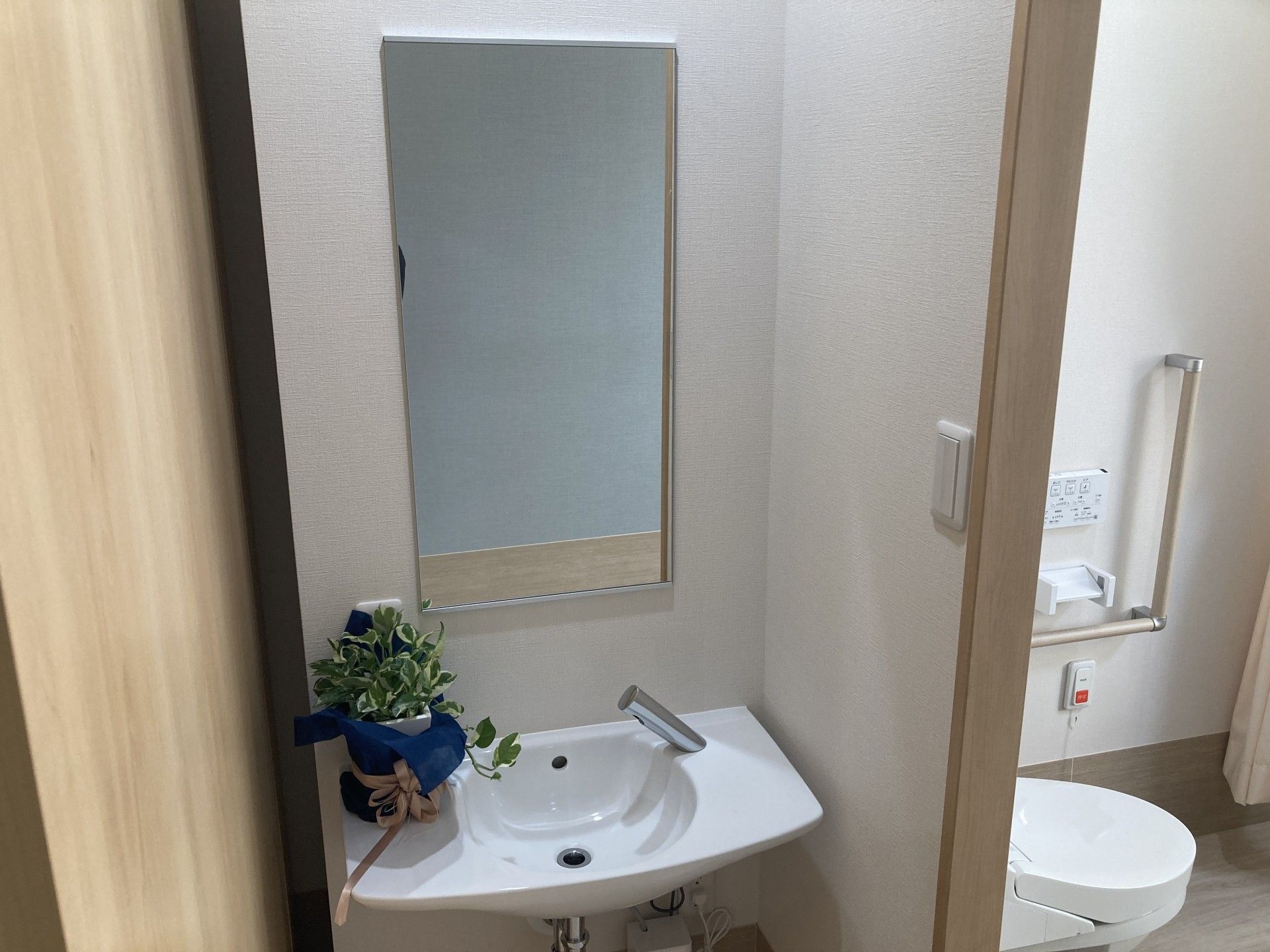 洗面台とトイレの空間