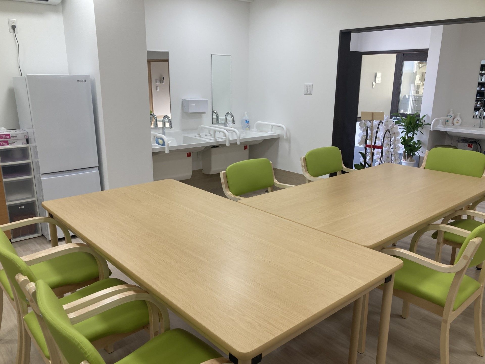 明るい共有スペース