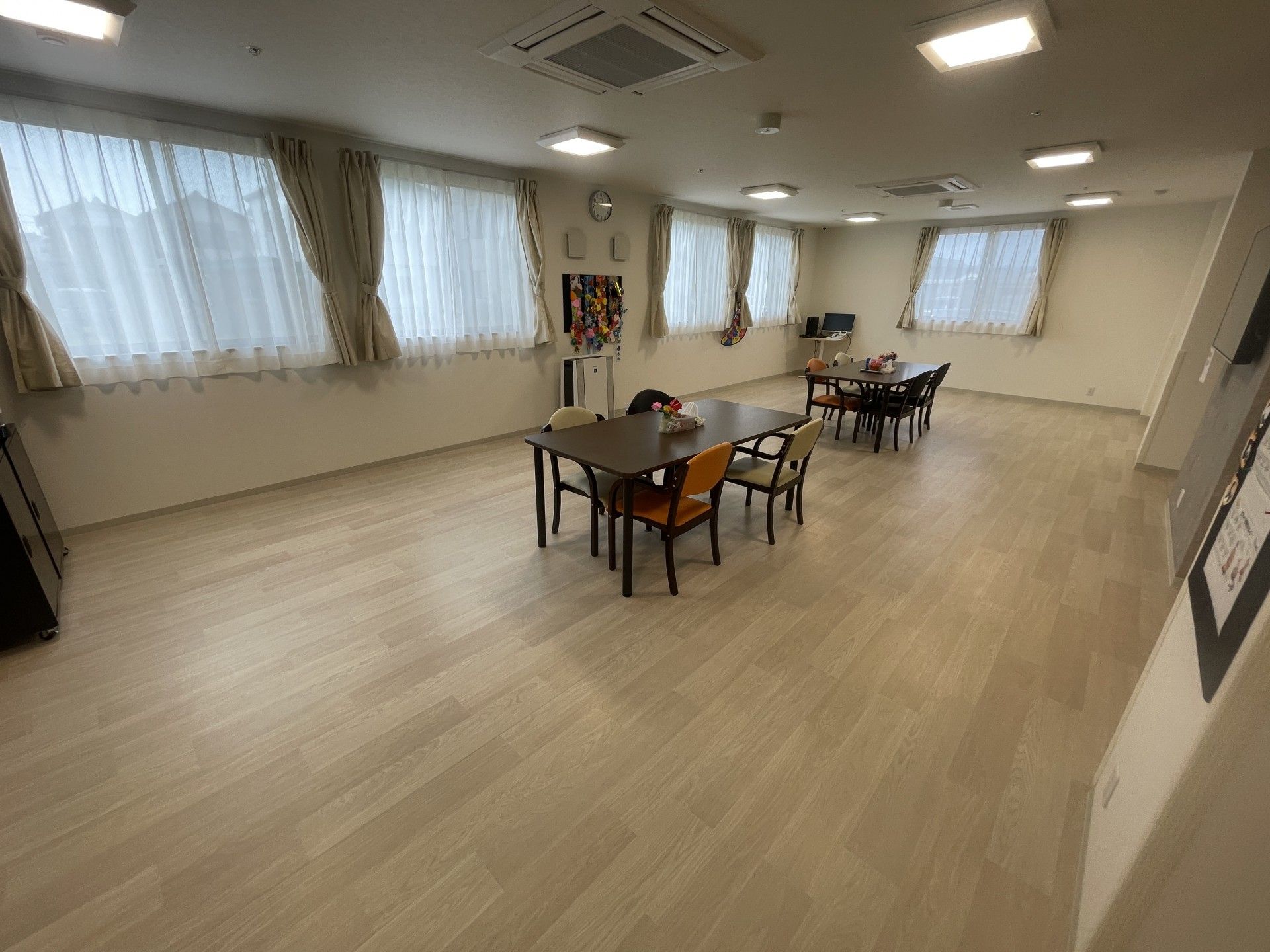 明るい共有スペース