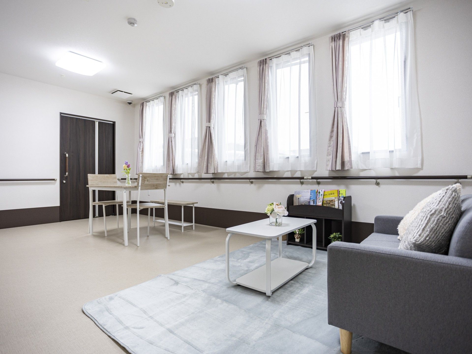 明るい共有スペース