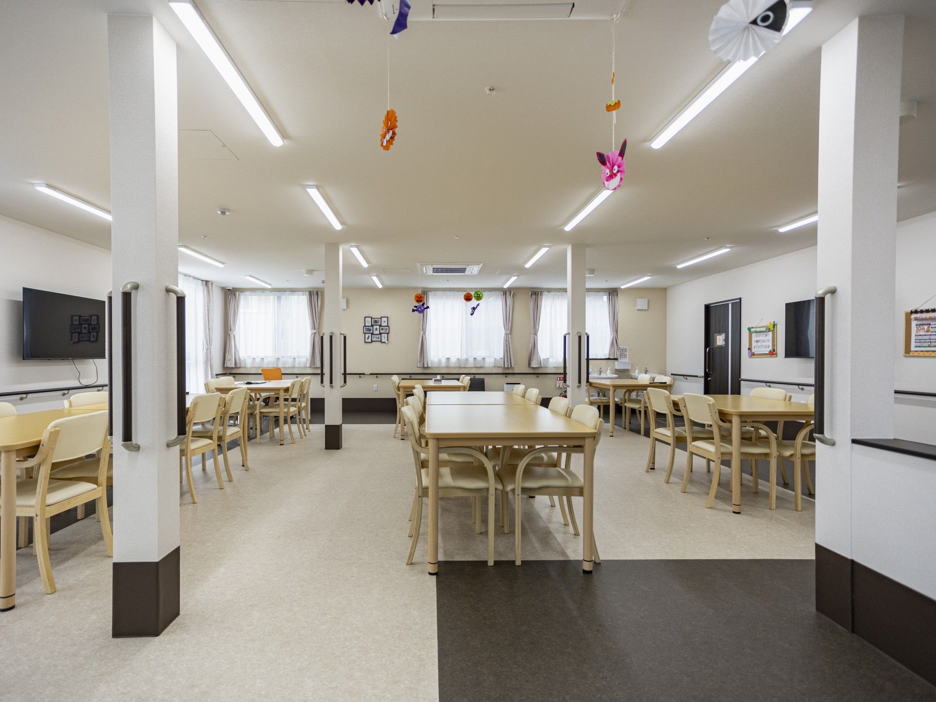 明るい共有スペース