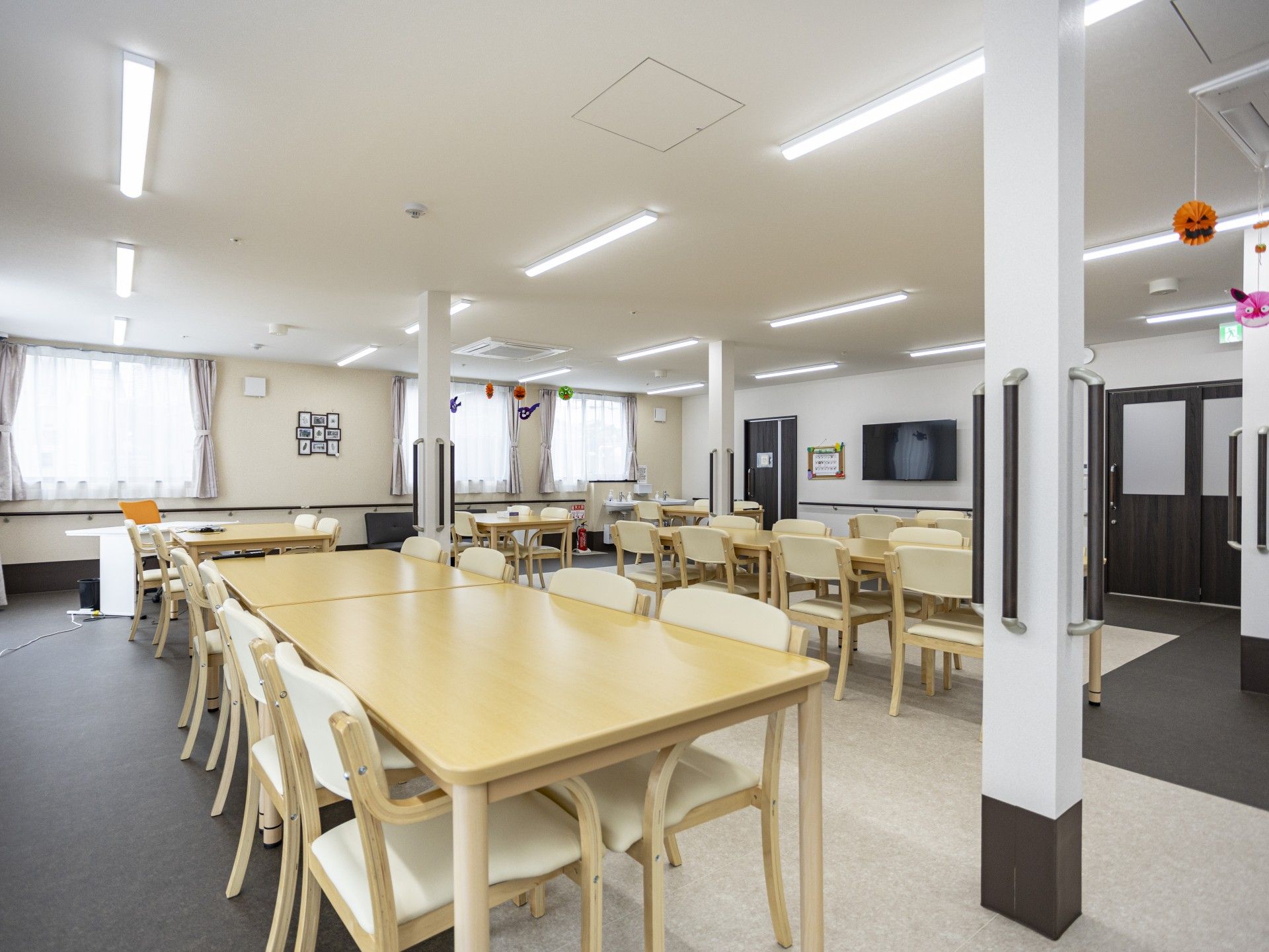 明るい共有スペース