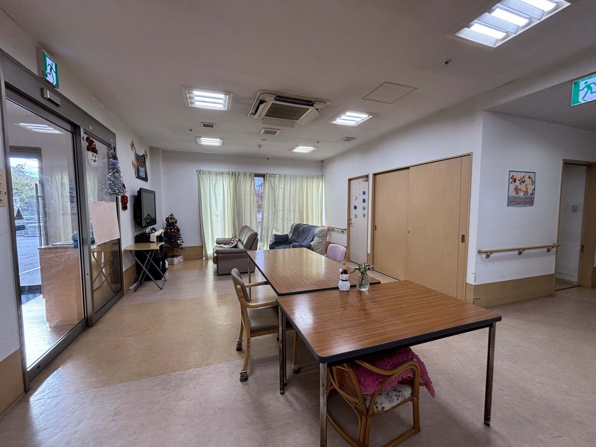 明るい共有スペース