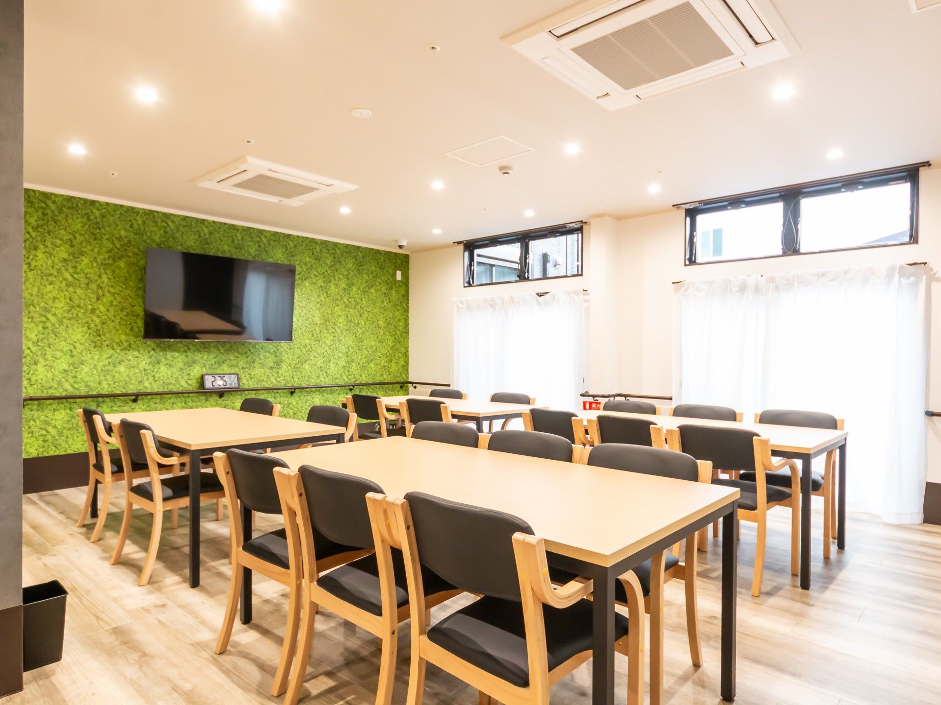 明るい共有スペース