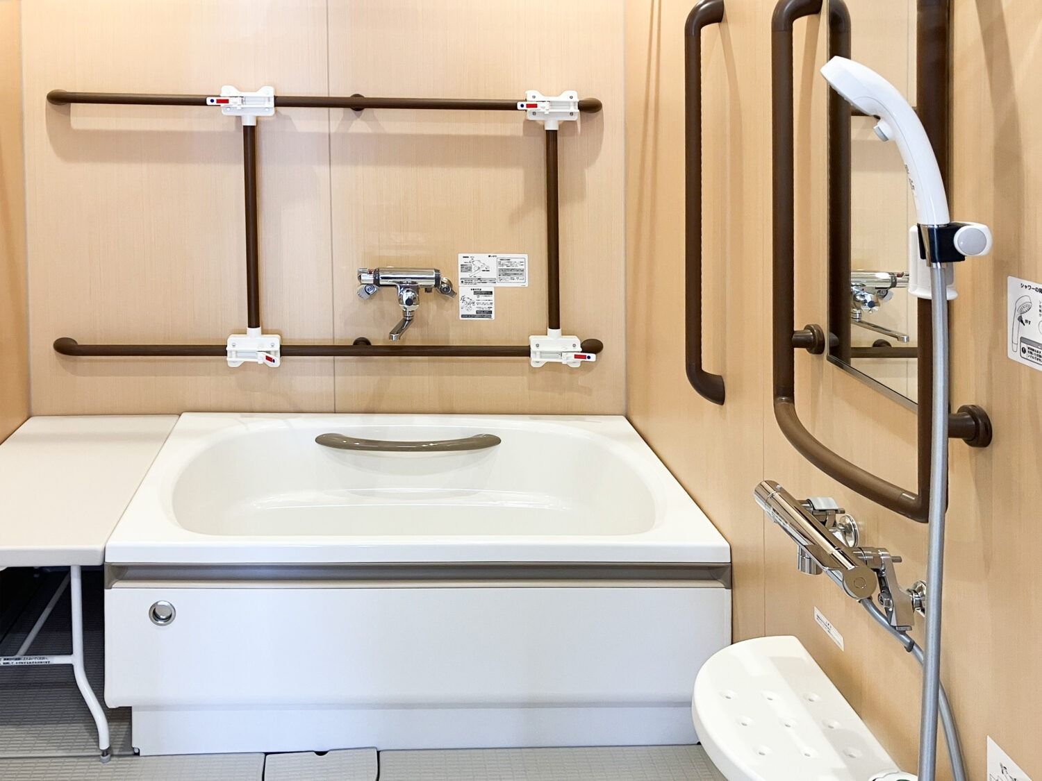 安全な浴室設備