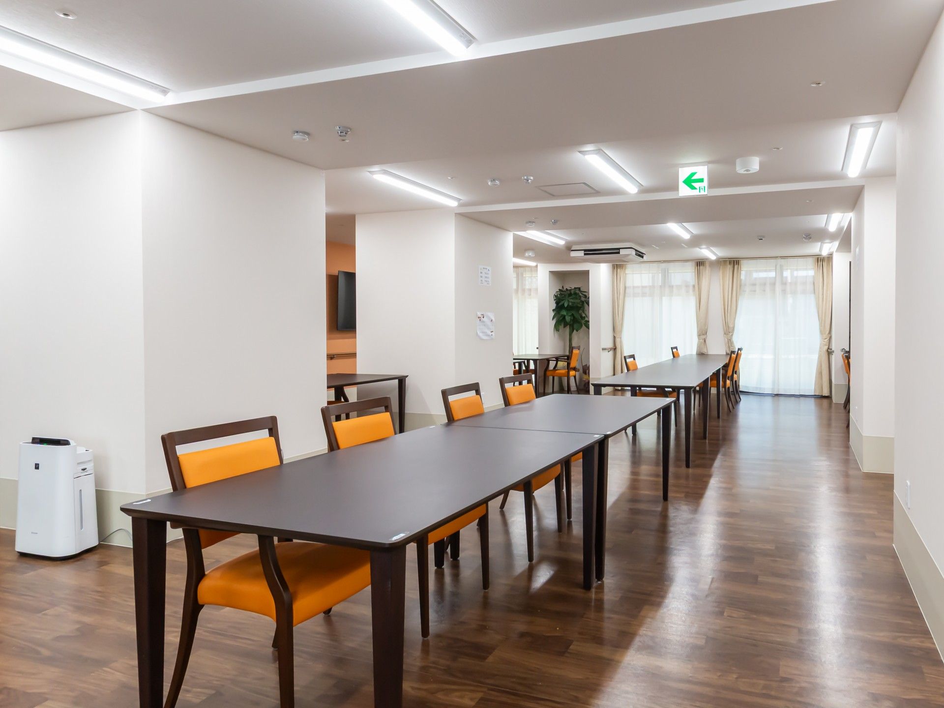 明るい共有スペース